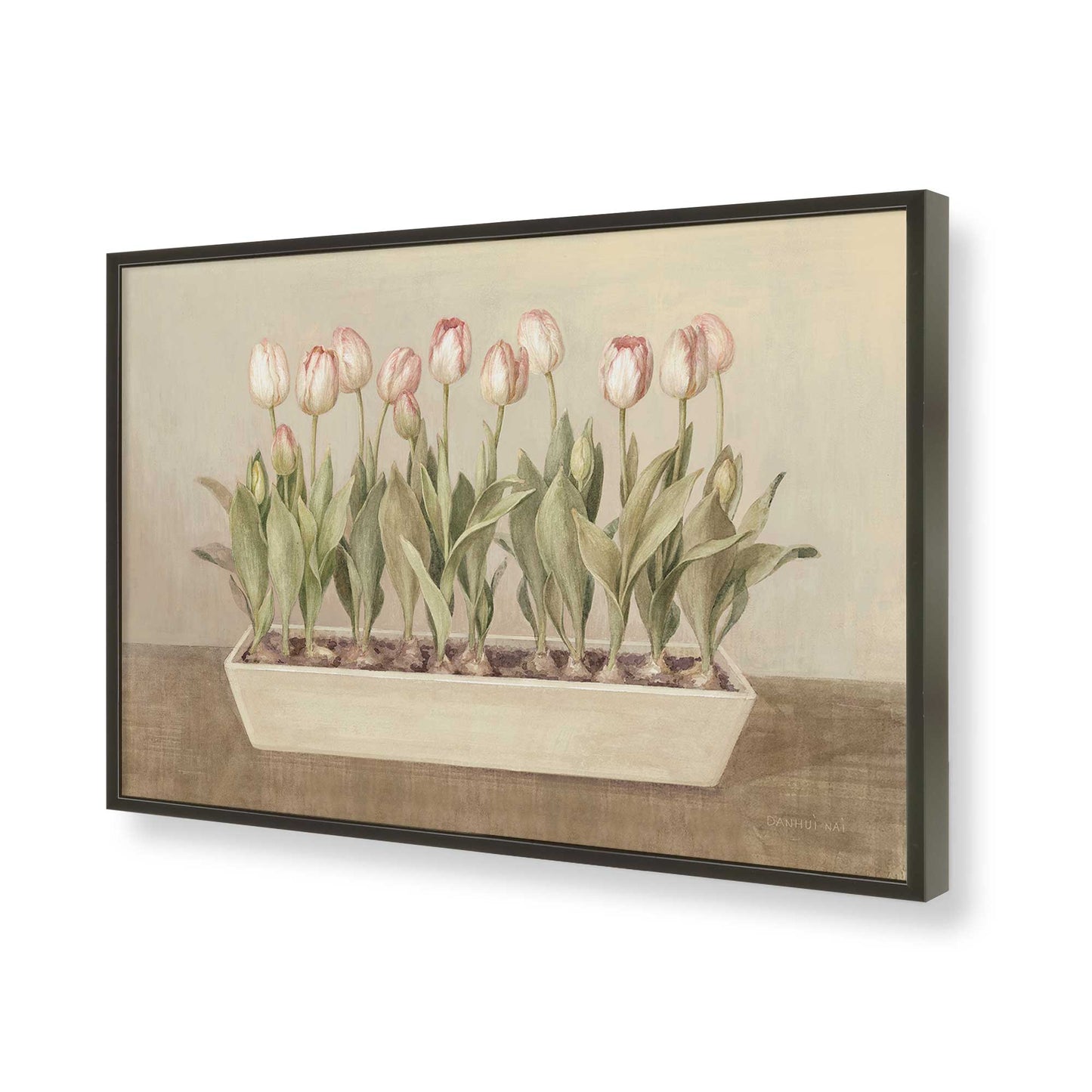 [Color:Satin Black], Picture of art in a Satin Black frame of the corner
