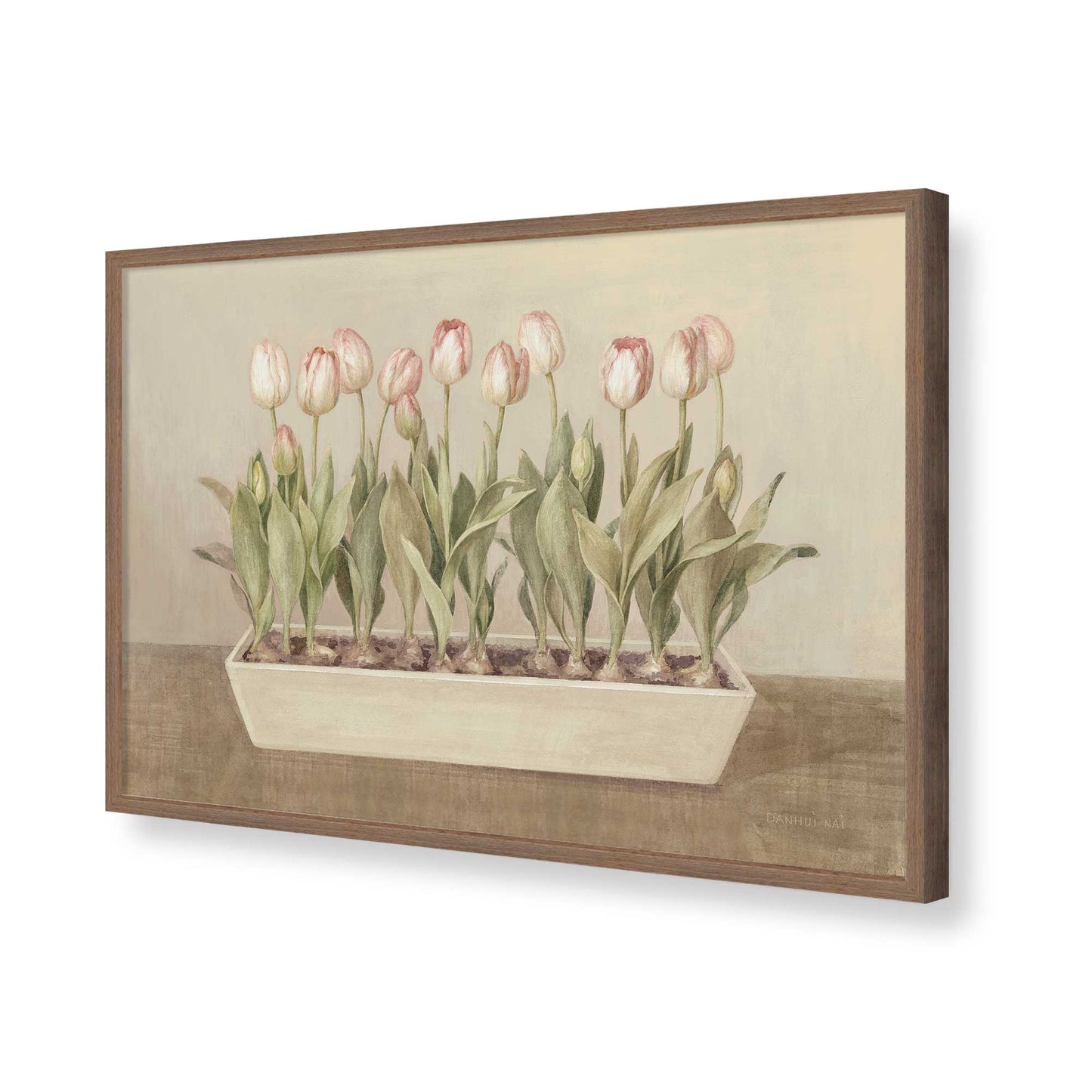 [Color:Walnut], Picture of art in a Walnut frame of the corner