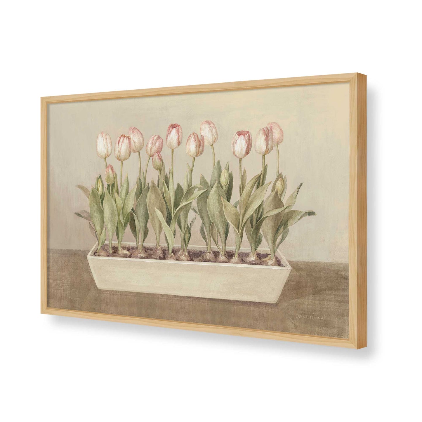 [Color:American Maple], Picture of art in a American Maple frame of the corner
