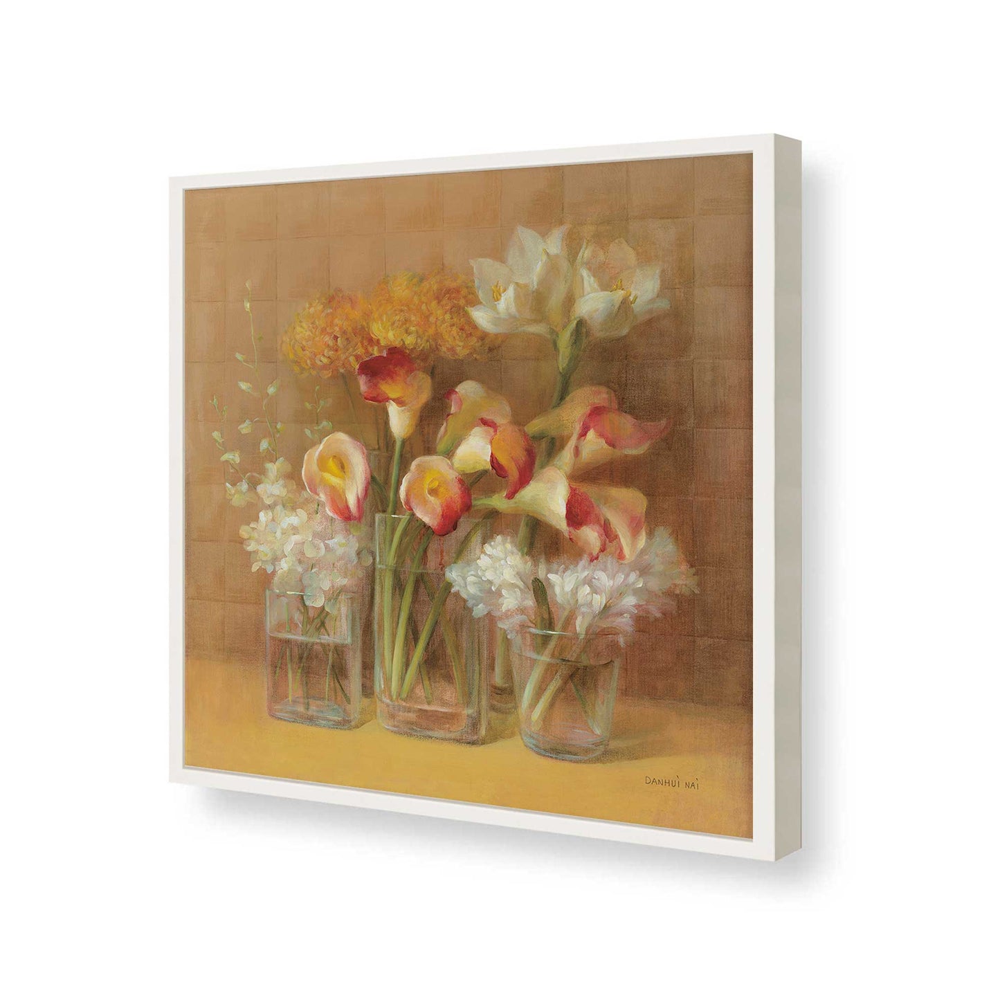 [Color:Opaque White], Picture of art in a Opaque White frame of the corner