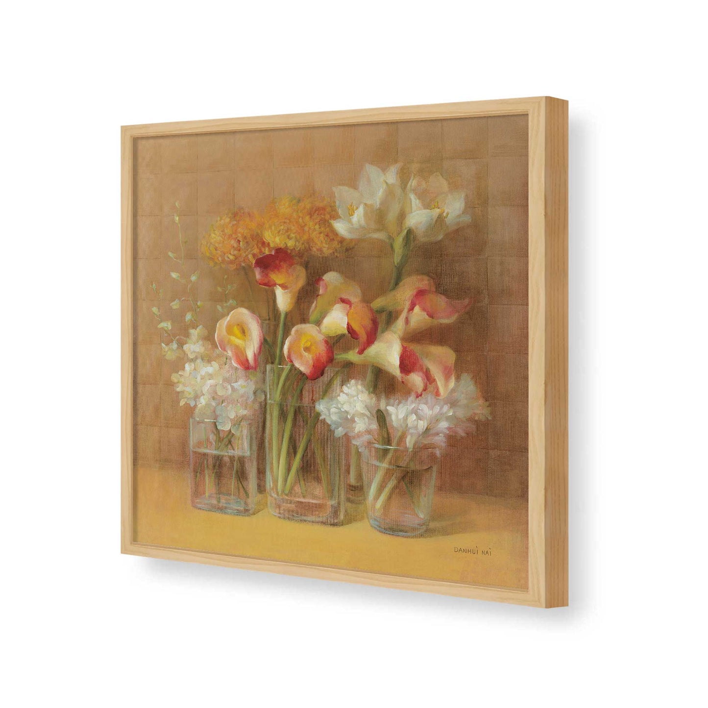 [Color:American Maple], Picture of art in a American Maple frame of the corner