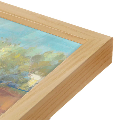 [Color:American Maple], Picture of art in a American Maple frame at an angle