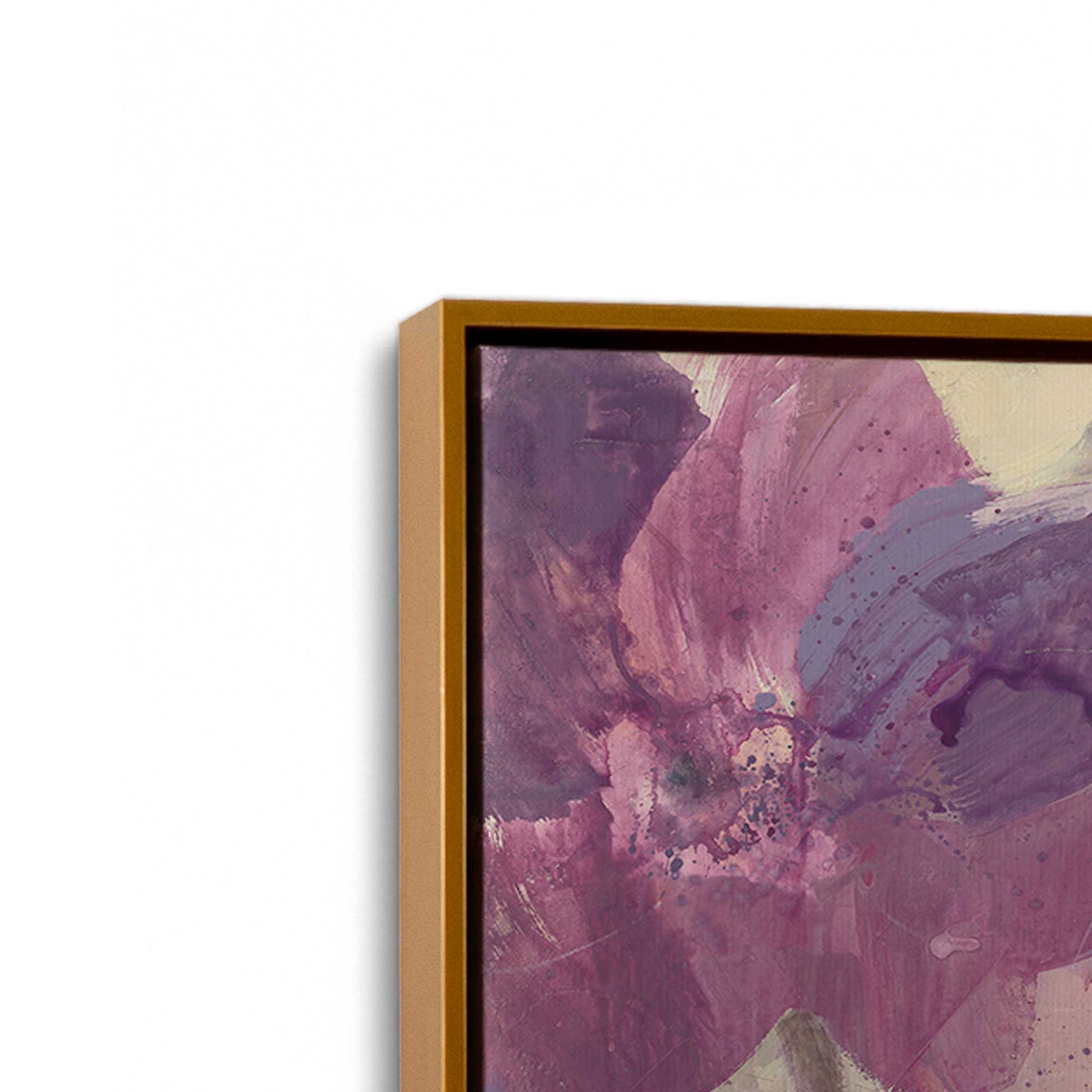[Color:Polished Gold], Picture of art in a Polished Gold frame at an angle