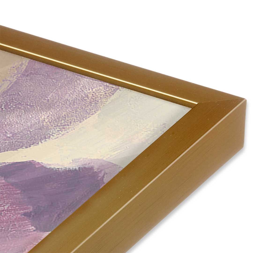 [Color:Polished Gold], Picture of art in a Polished Gold frame at an angle