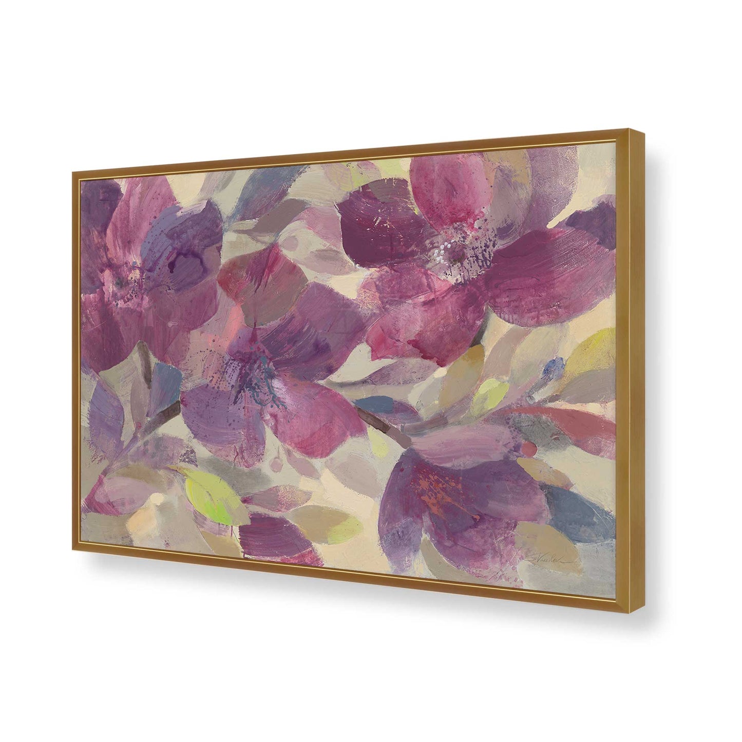 [Color:Polished Gold], Picture of art in a Polished Gold frame of the corner
