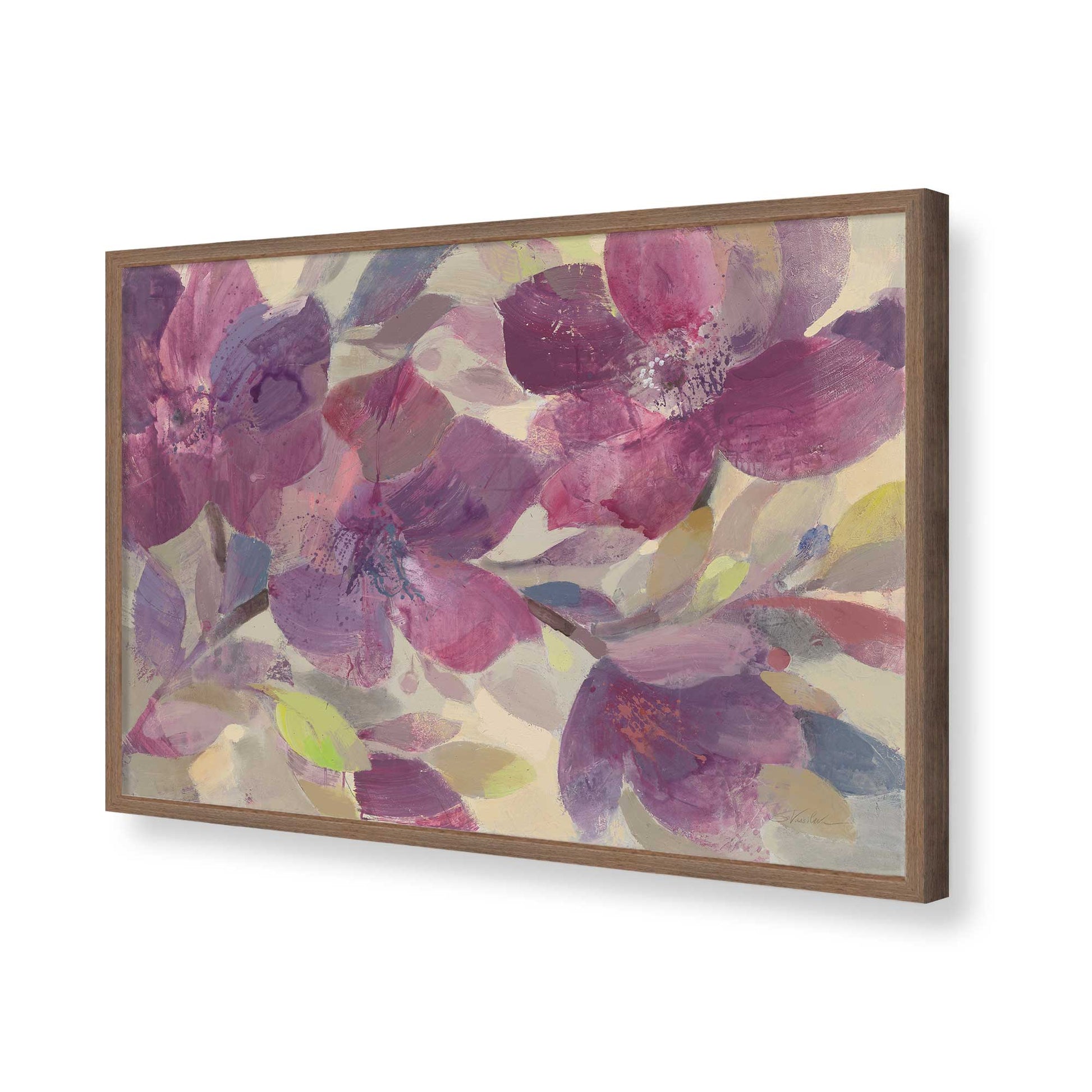 [Color:Walnut], Picture of art in a Walnut frame of the corner