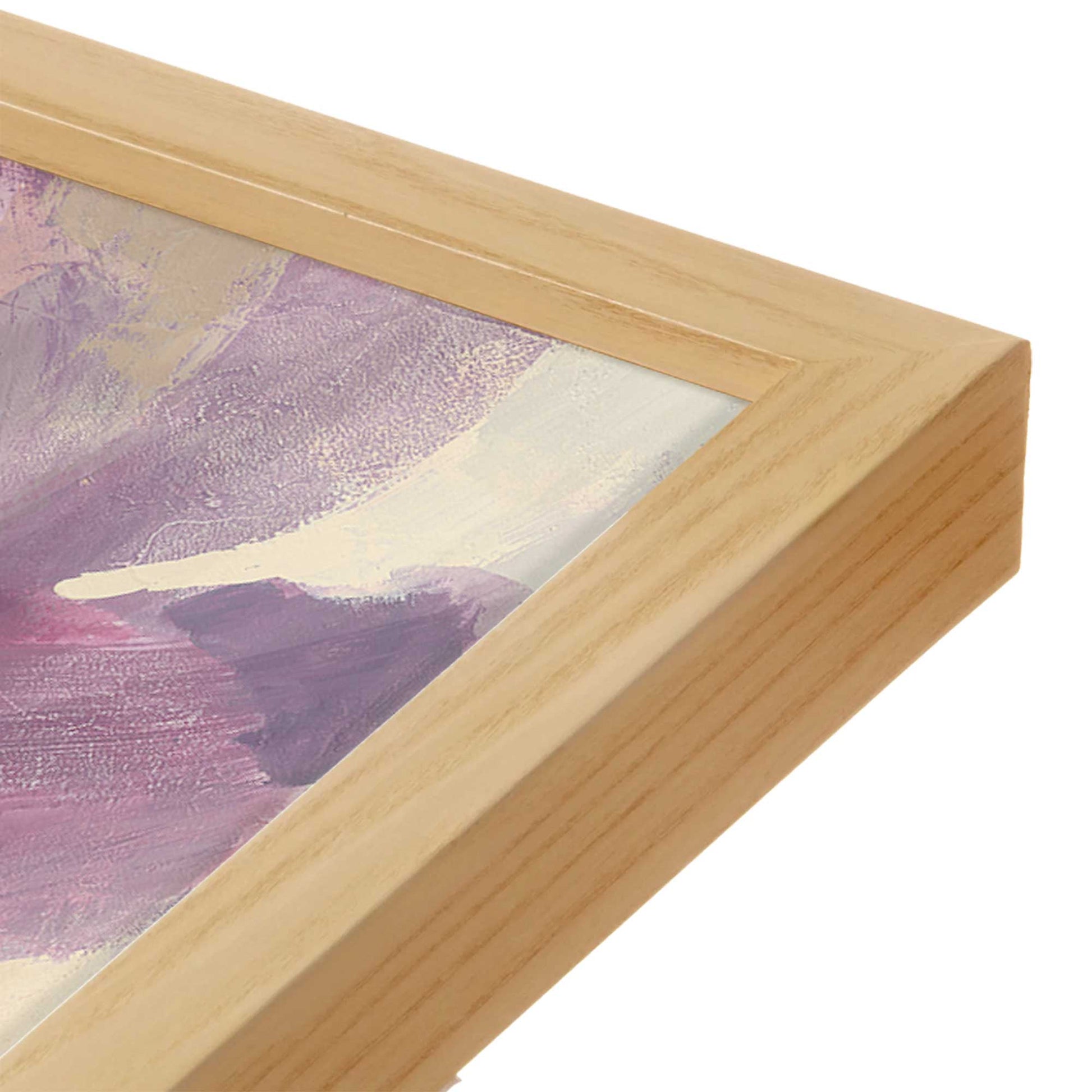 [Color:American Maple], Picture of art in a American Maple frame at an angle