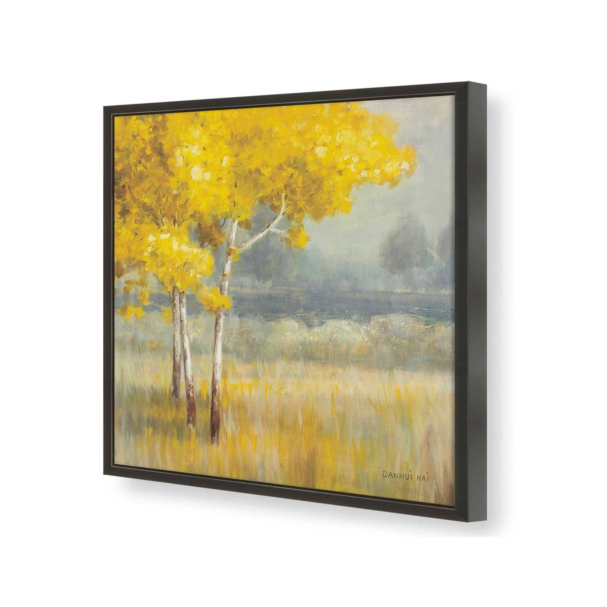 [Color:Satin Black], Picture of art in a Satin Black frame of the corner