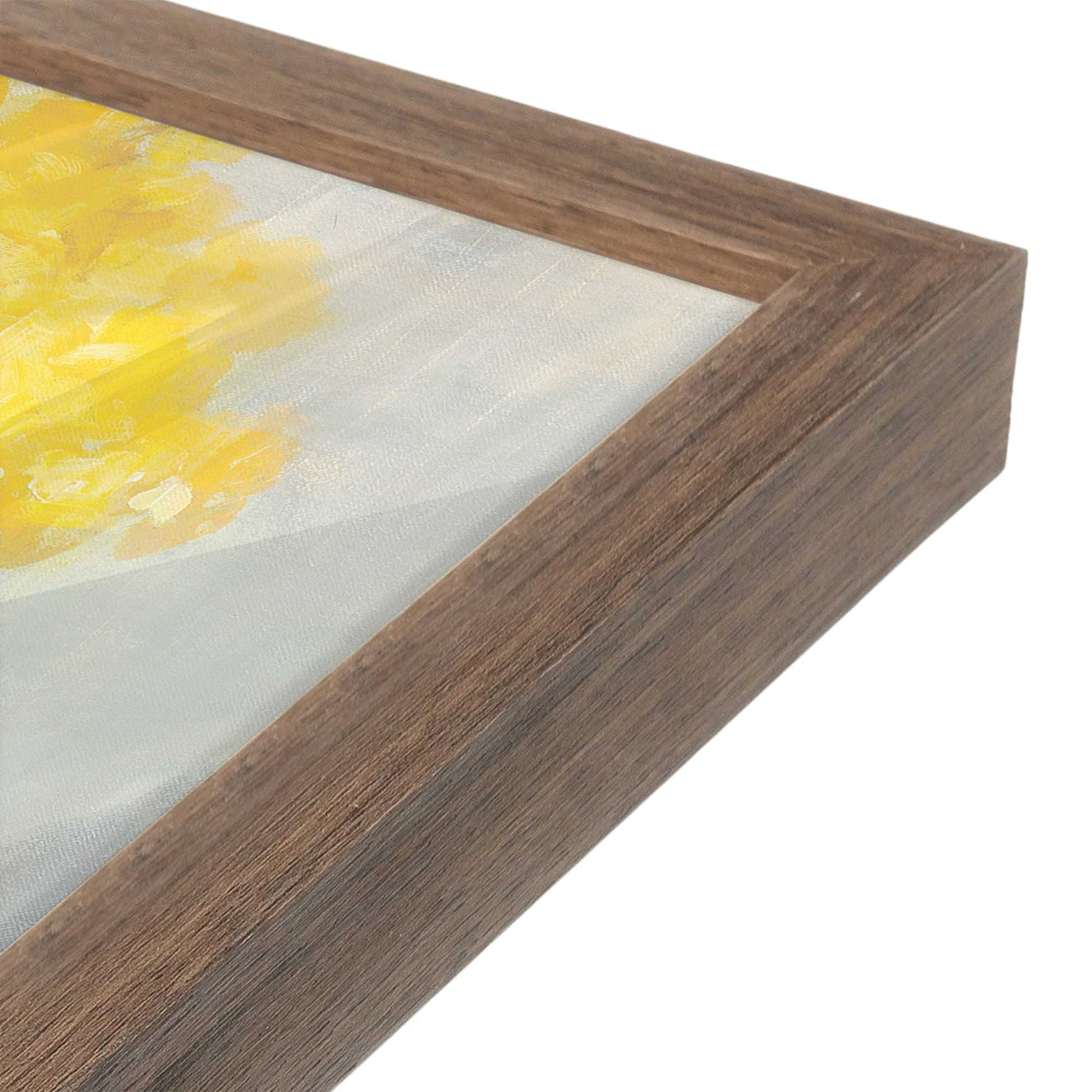 [Color:Walnut], Picture of art in a Walnut frame at an angle