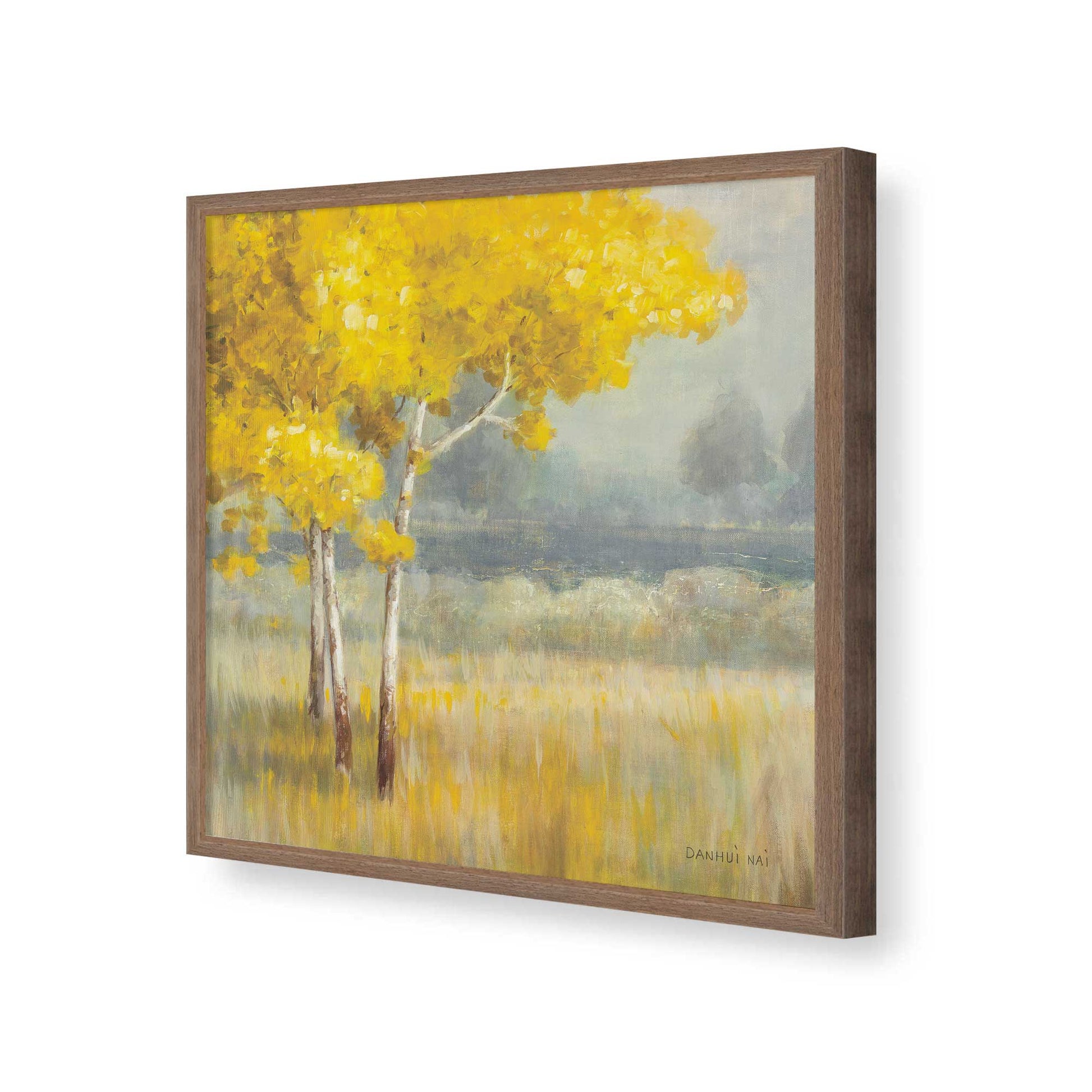 [Color:Walnut], Picture of art in a Walnut frame of the corner