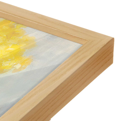 [Color:American Maple], Picture of art in a American Maple frame at an angle