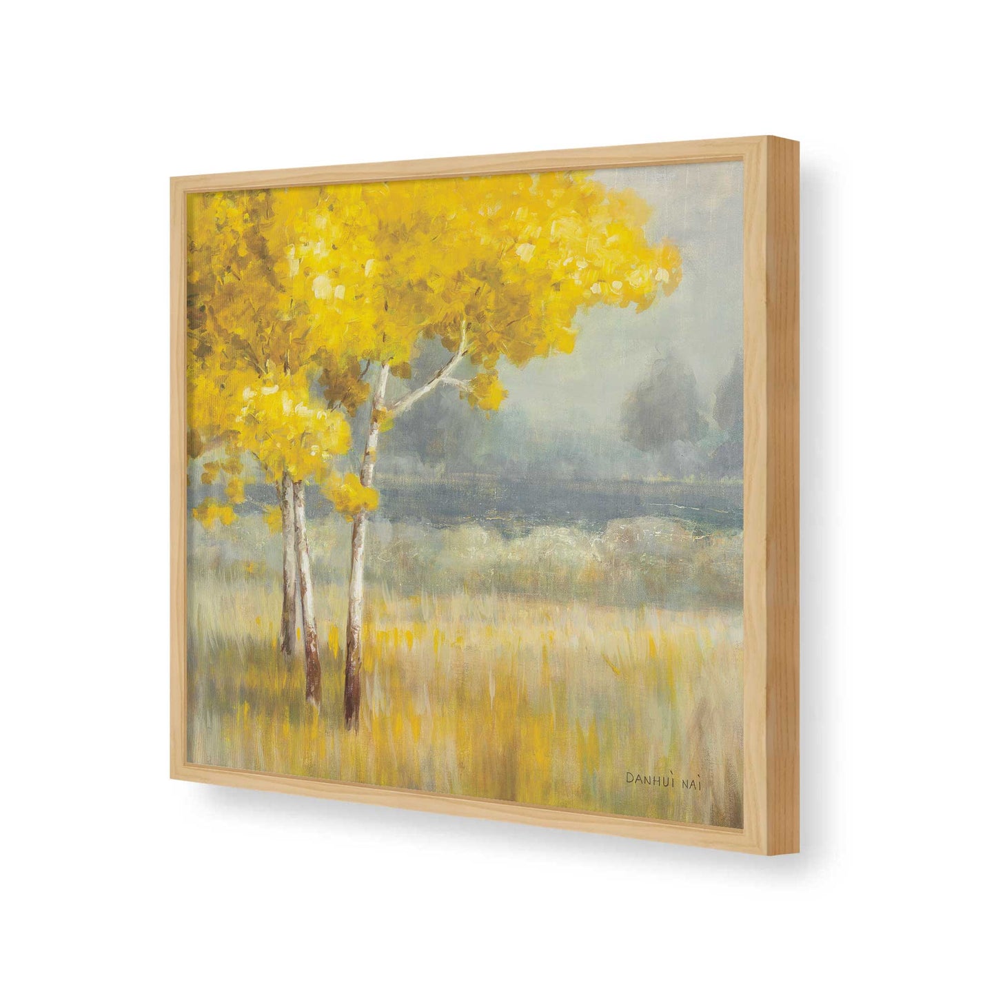 [Color:American Maple], Picture of art in a American Maple frame of the corner