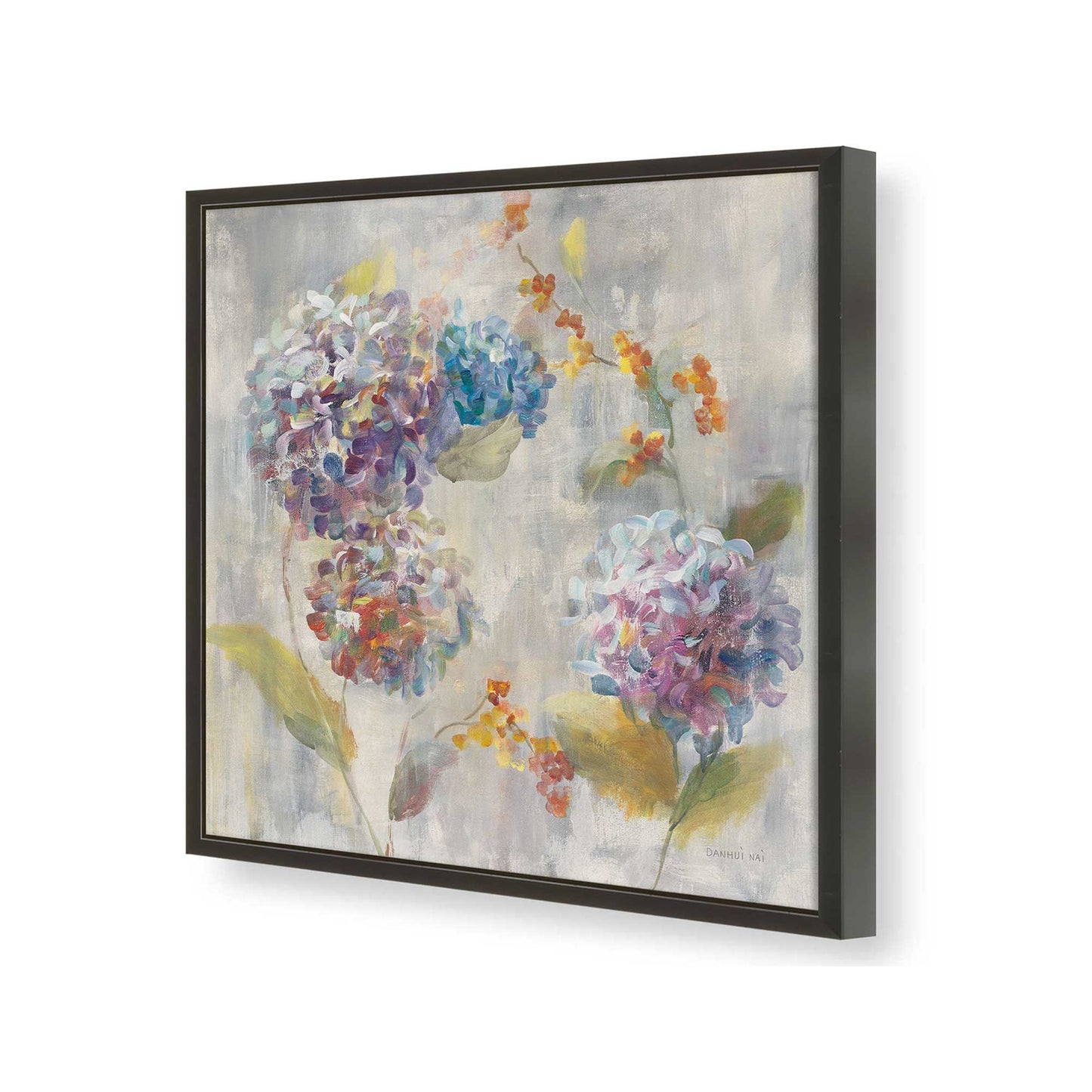 [Color:Satin Black], Picture of art in a Satin Black frame of the corner