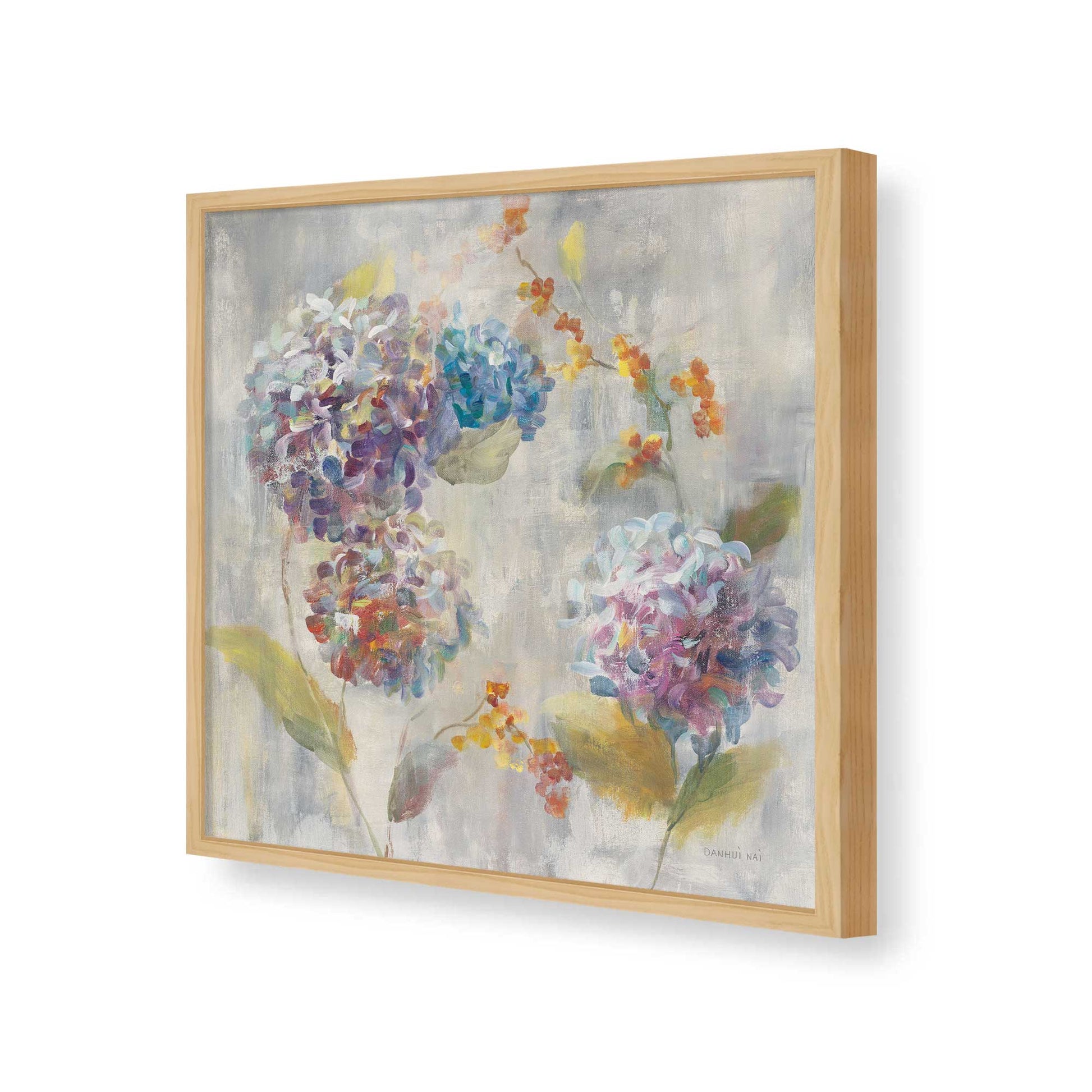 [Color:American Maple], Picture of art in a American Maple frame of the corner