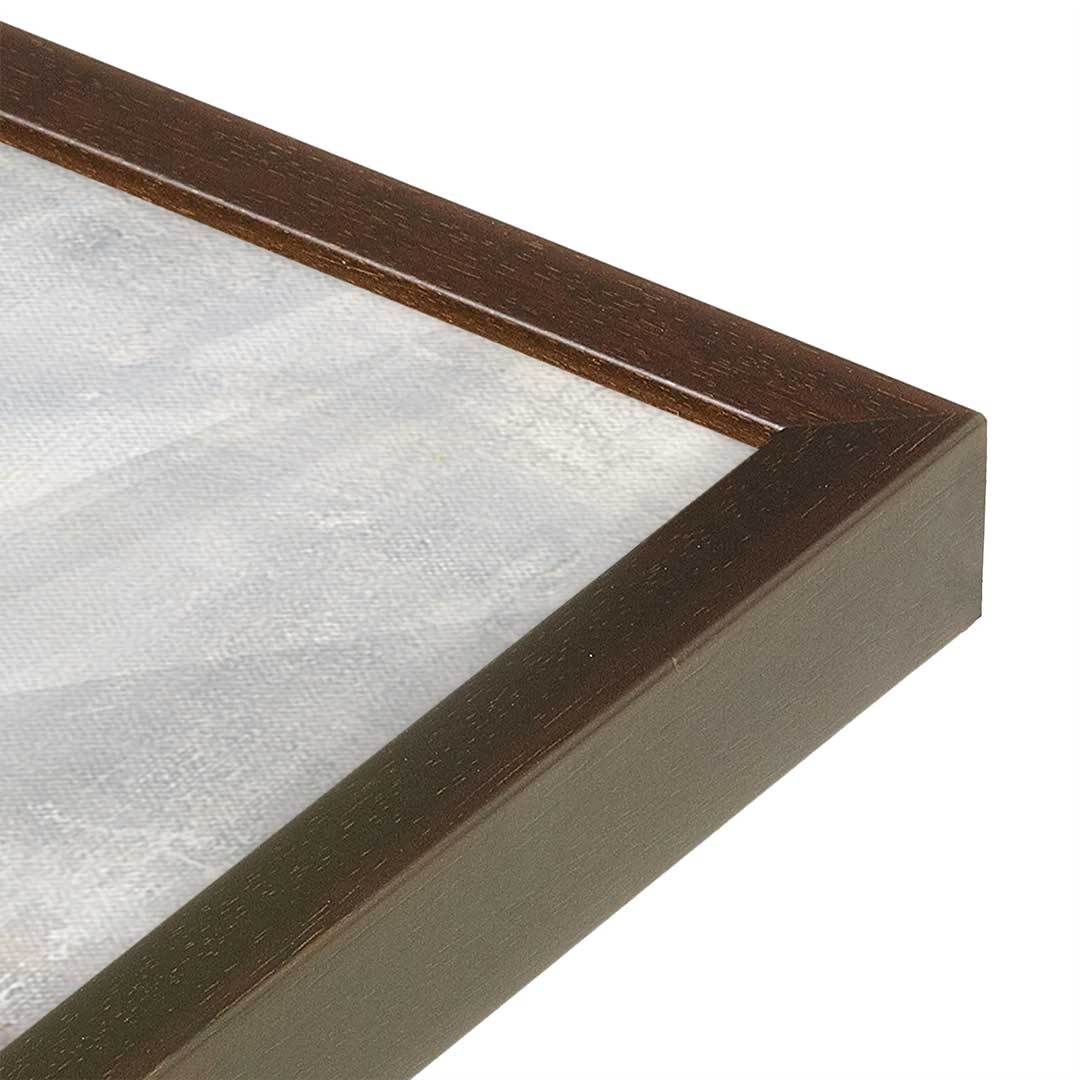 [Color:Espresso], Picture of art in a Espresso frame at an angle