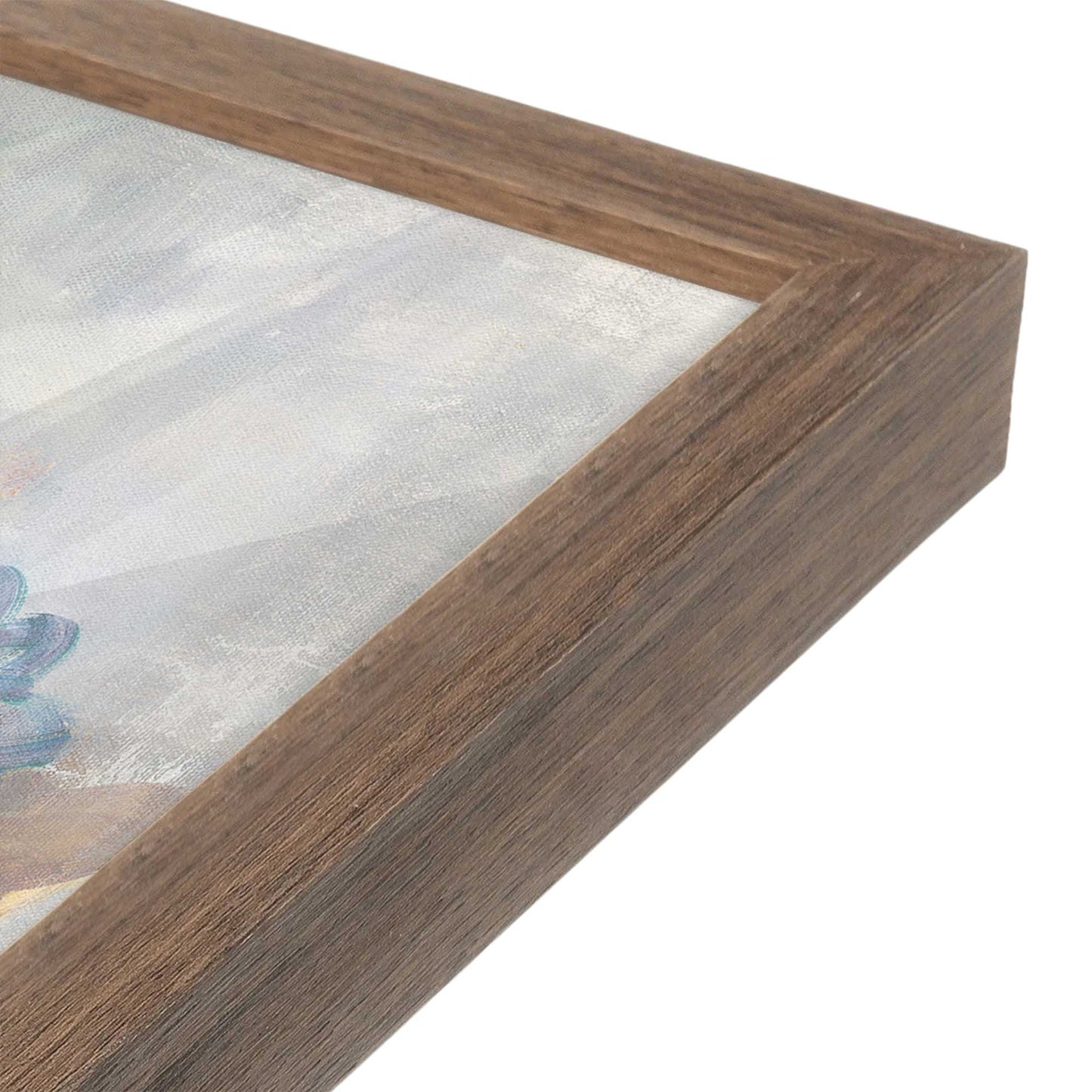 [Color:Walnut], Picture of art in a Walnut frame at an angle