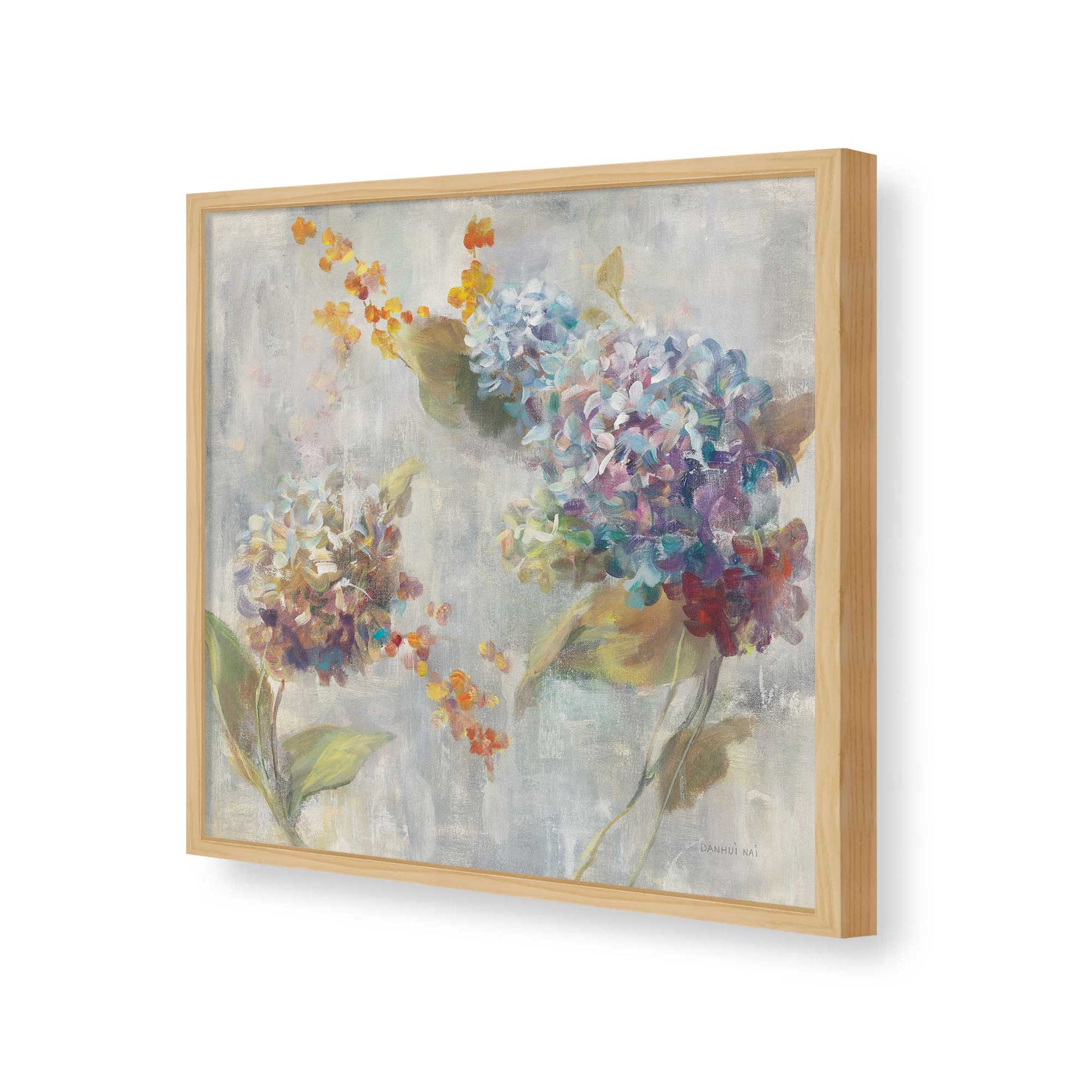 [Color:American Maple], Picture of art in a American Maple frame of the corner