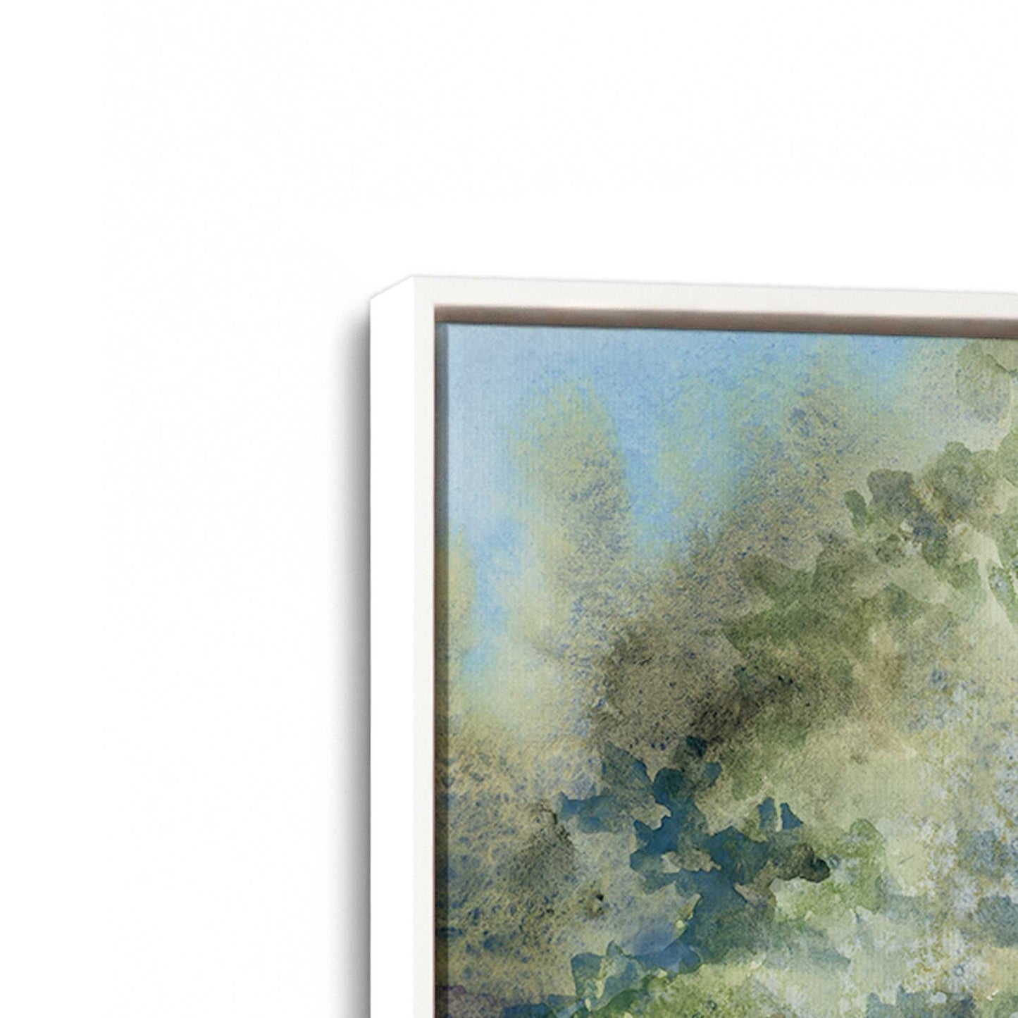 [Color:Opaque White], Picture of art in a White frame at an angle