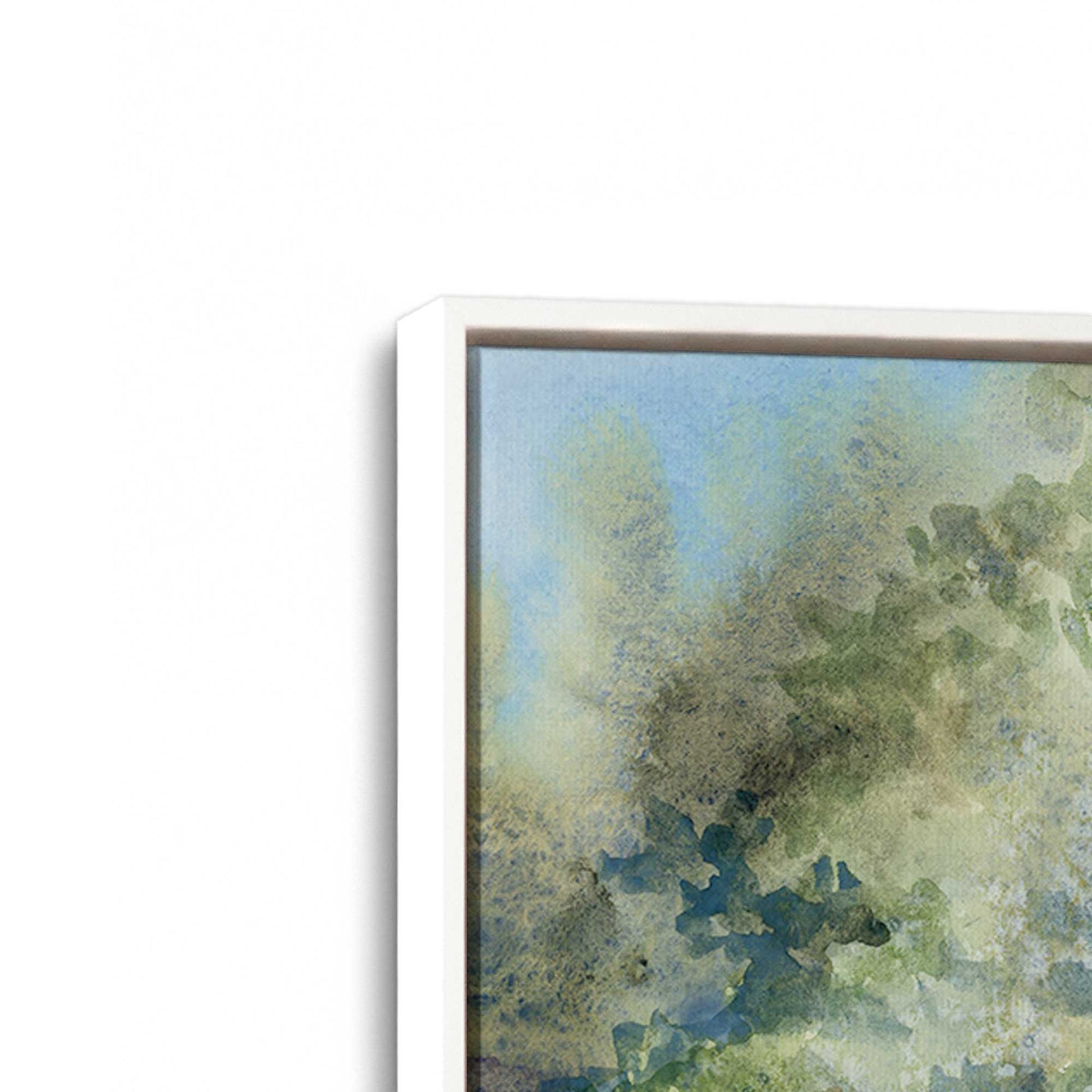 [Color:Opaque White], Picture of art in a White frame at an angle