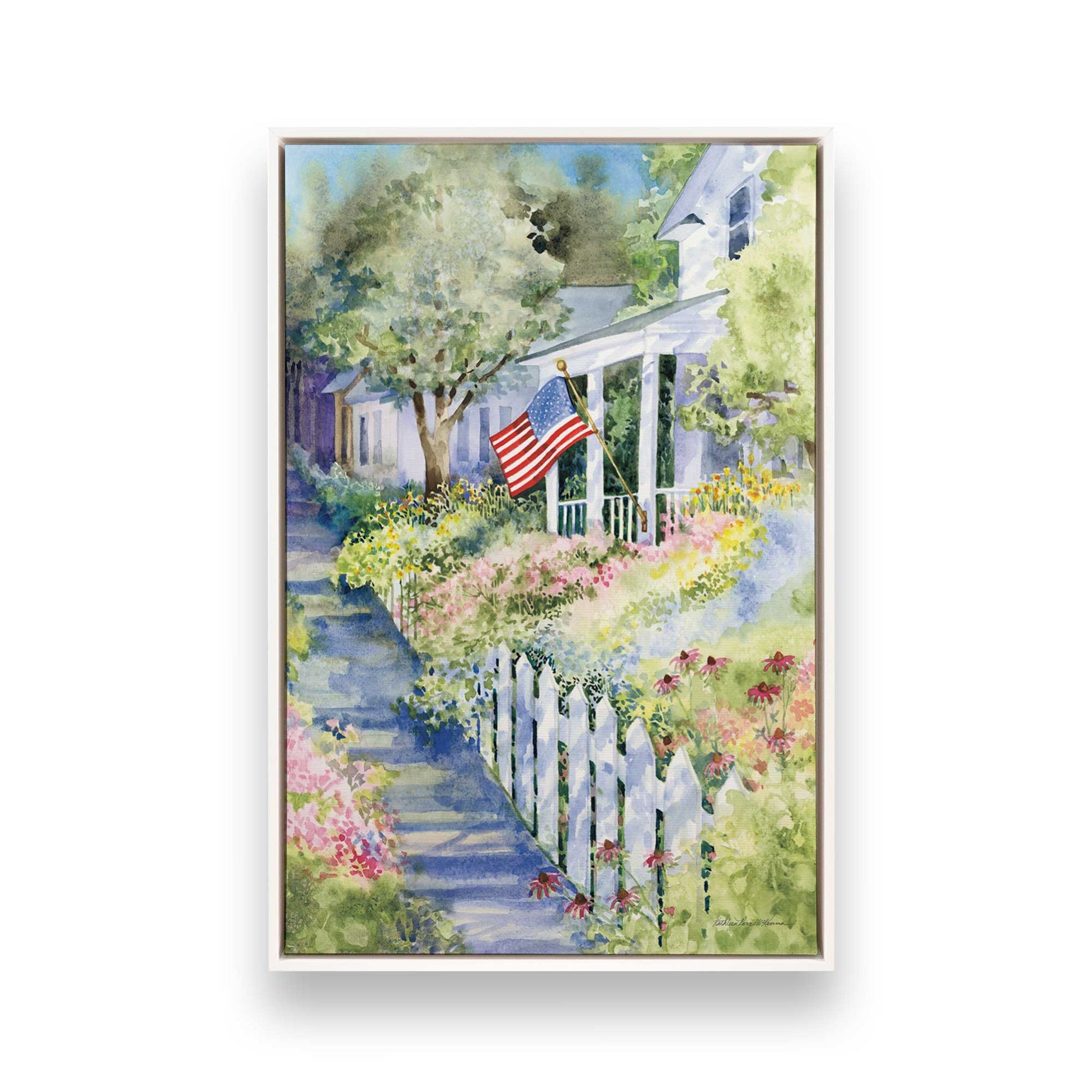 [Color:Opaque White], Picture of art in a White frame