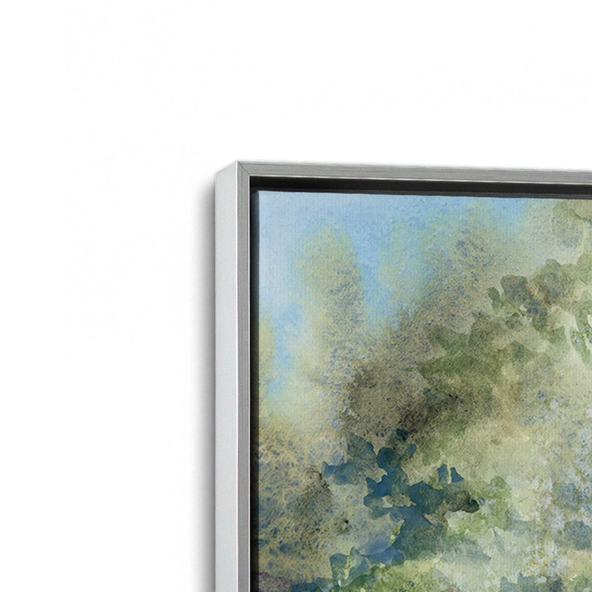 [Color:Polished Chrome], Picture of art in a Polished Chrome frame at an angle