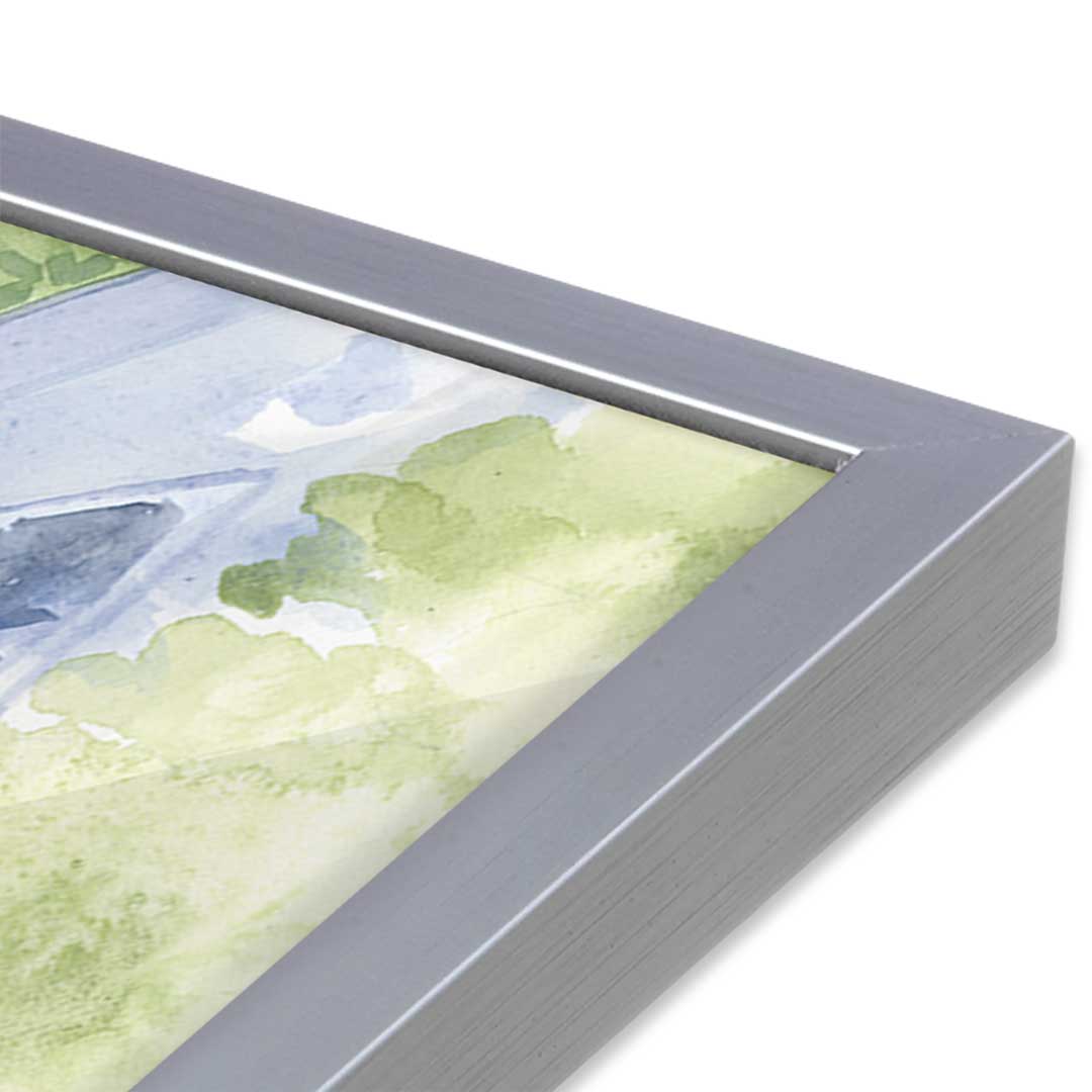[Color:Polished Chrome], Picture of art in a Polished Chrome frame at an angle