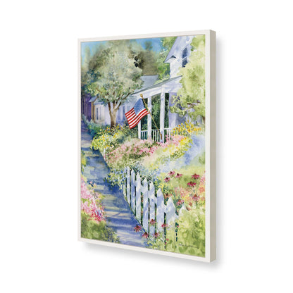 [Color:Opaque White], Picture of art in a Opaque White frame of the corner