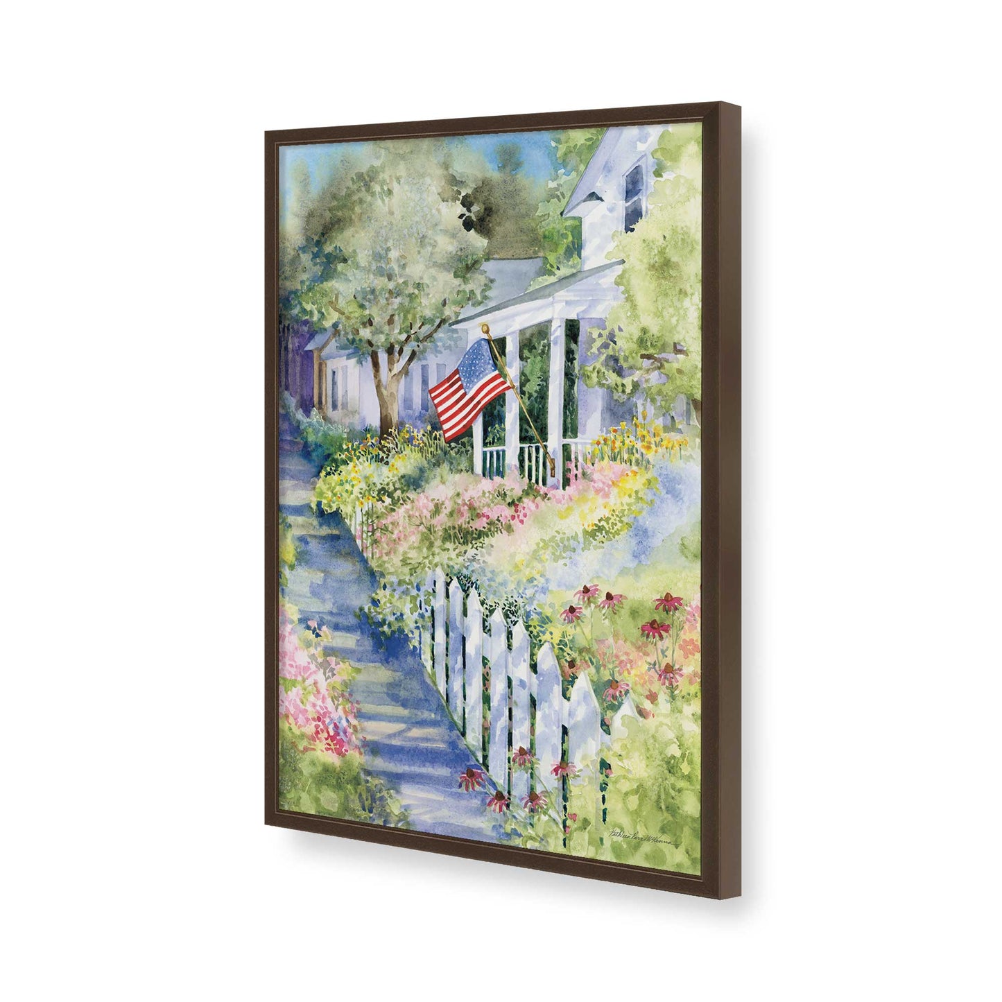 [Color:Belvinder Brown], Picture of art in a Belvinder Brown frame of the corner