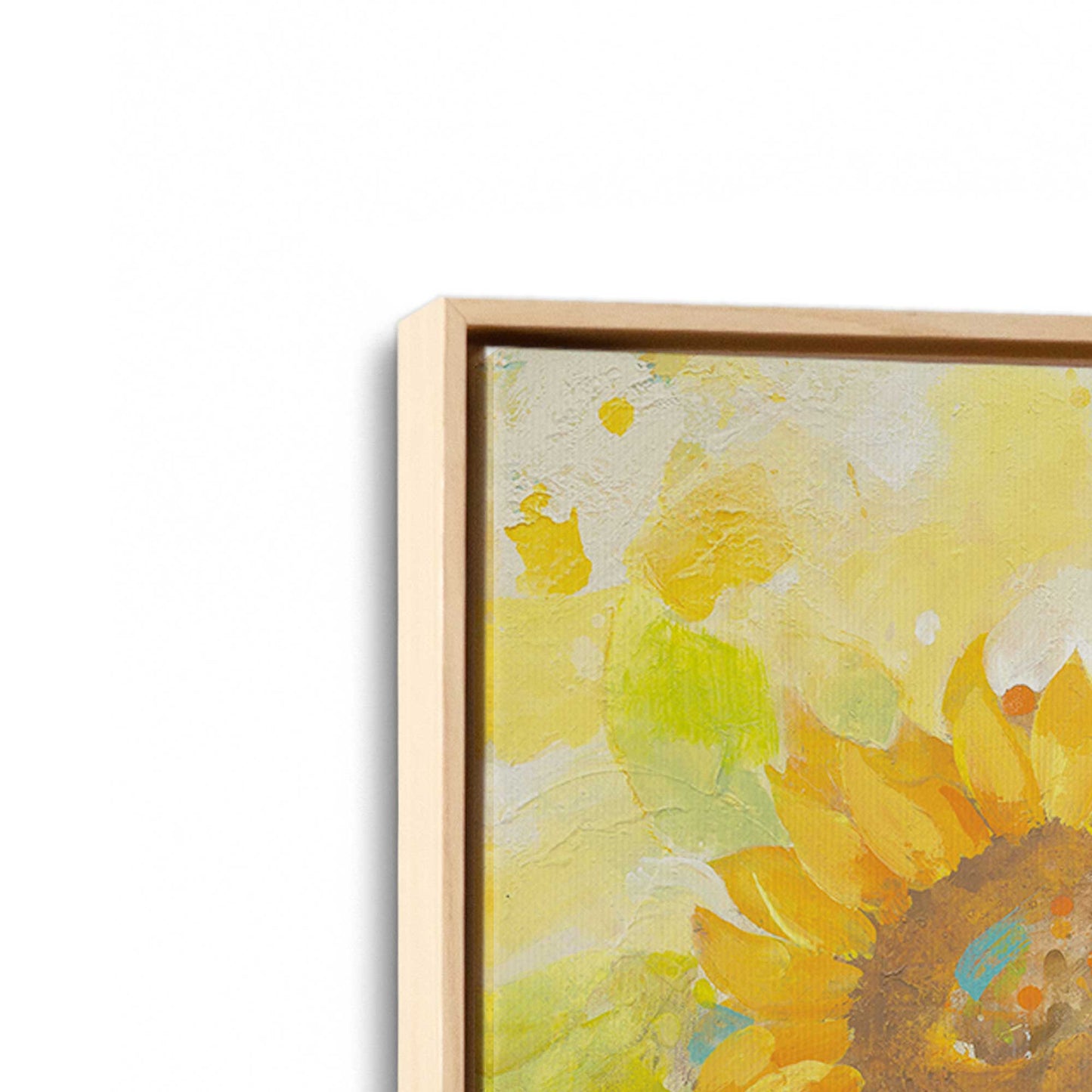 [Color:American Maple], Picture of art in a American Maple frame at an angle