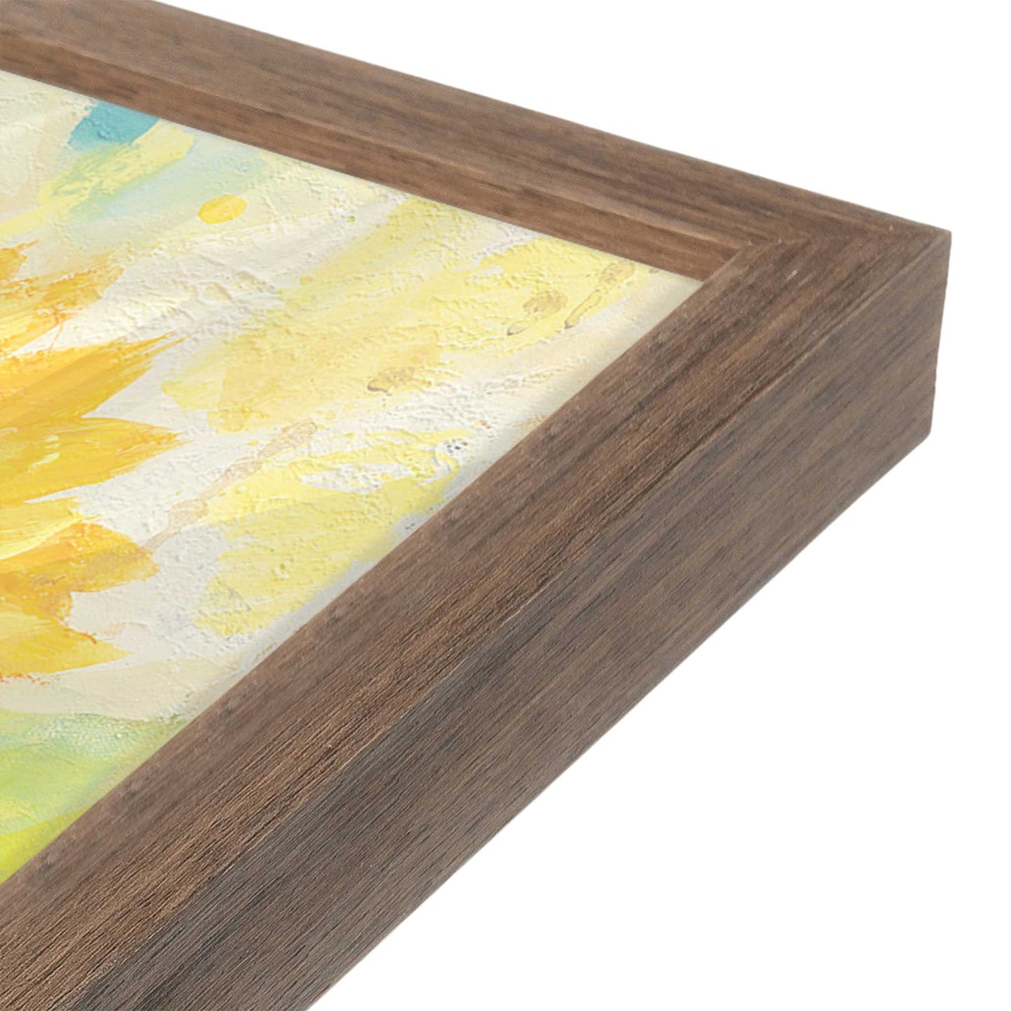[Color:Walnut], Picture of art in a Walnut frame at an angle