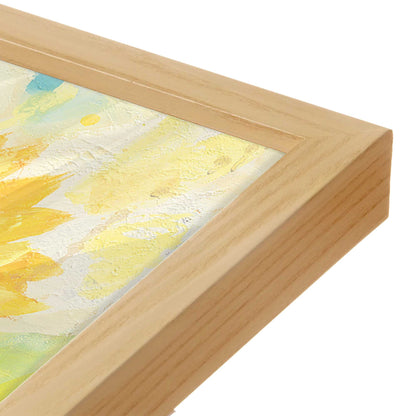 [Color:American Maple], Picture of art in a American Maple frame at an angle
