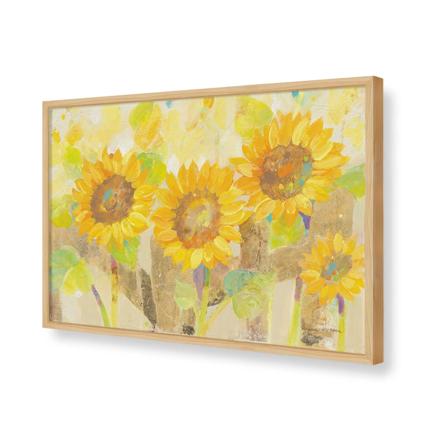 [Color:American Maple], Picture of art in a American Maple frame of the corner