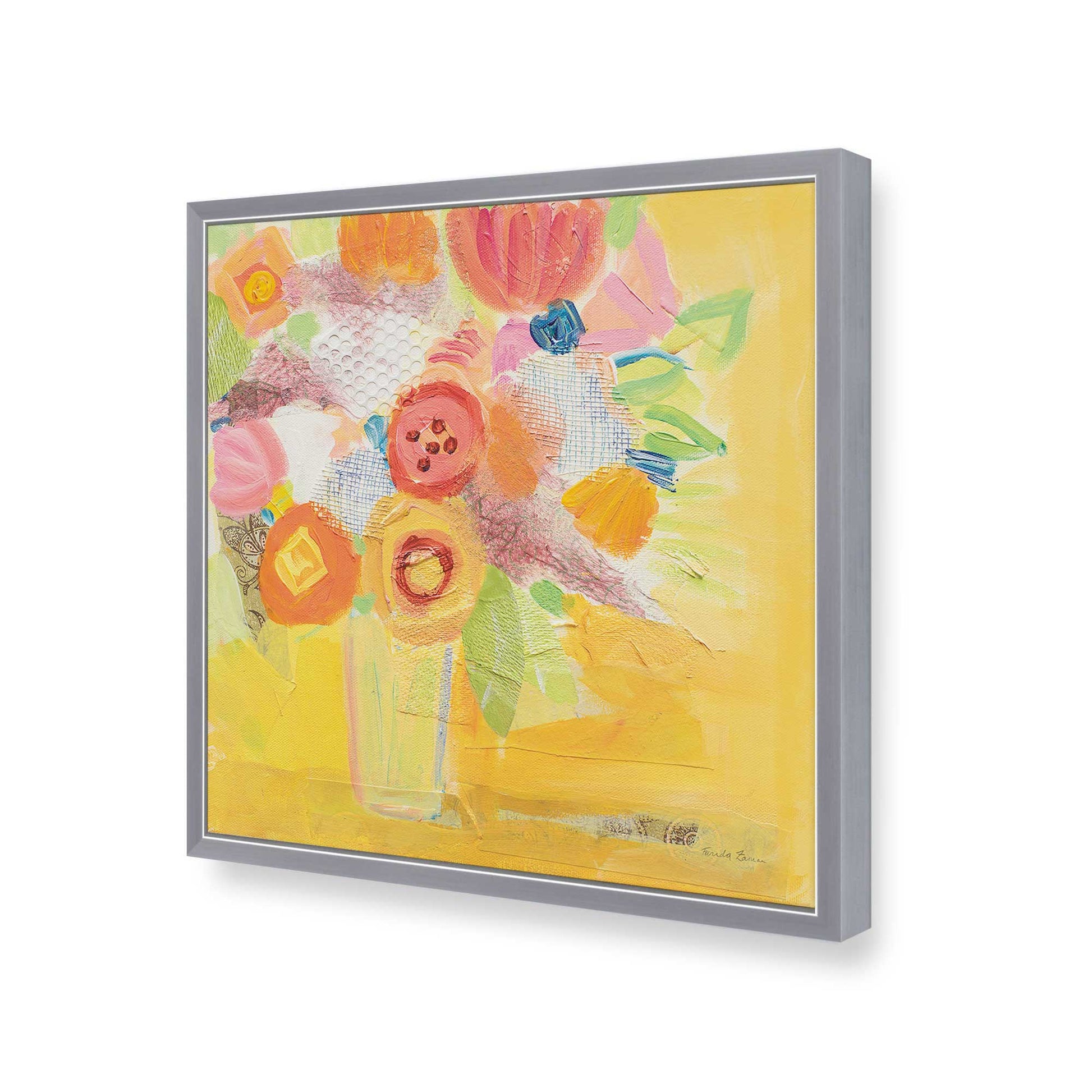 [Color:Polished Chrome], Picture of art in a Polished Chrome frame of the corner