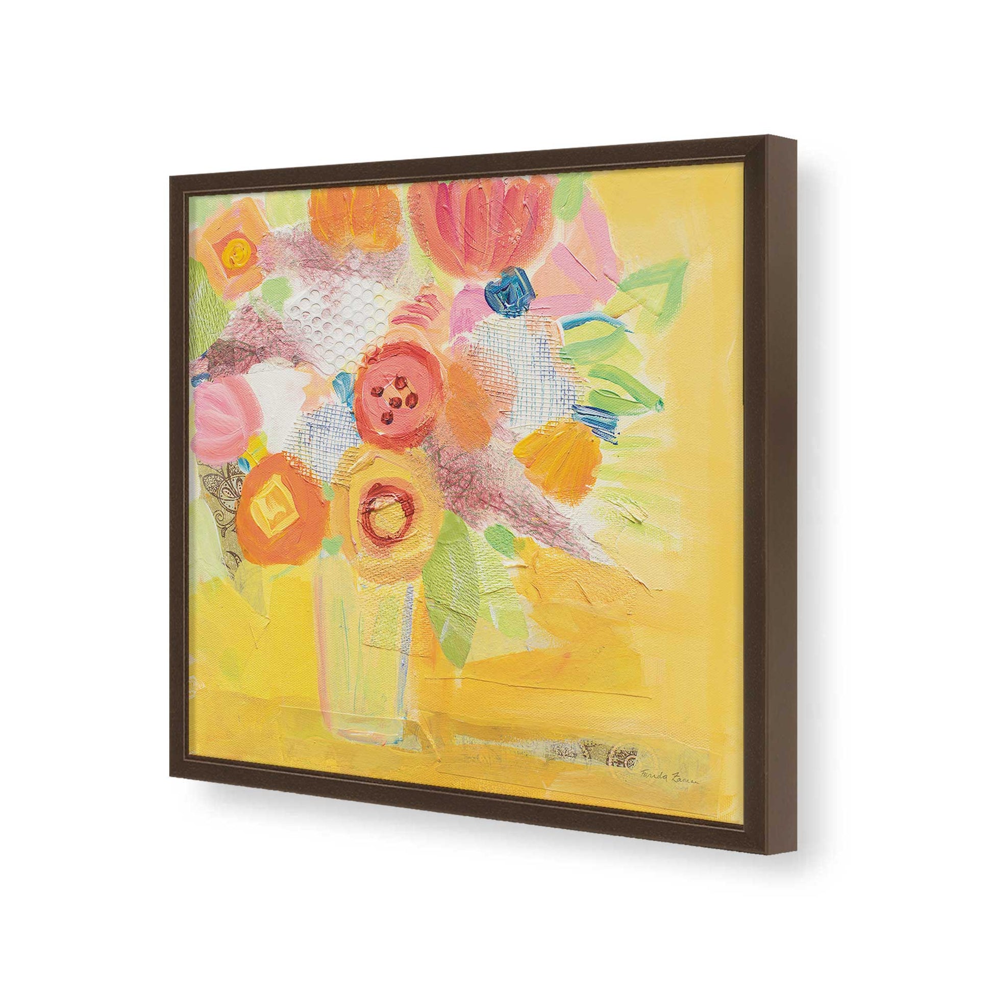 [Color:Espresso], Picture of art in a Espresso frame of the corner