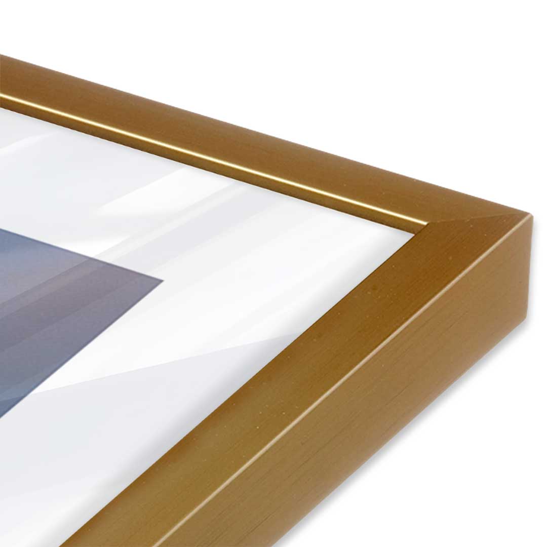 [Color:Polished Gold], Picture of art in a Polished Gold frame at an angle