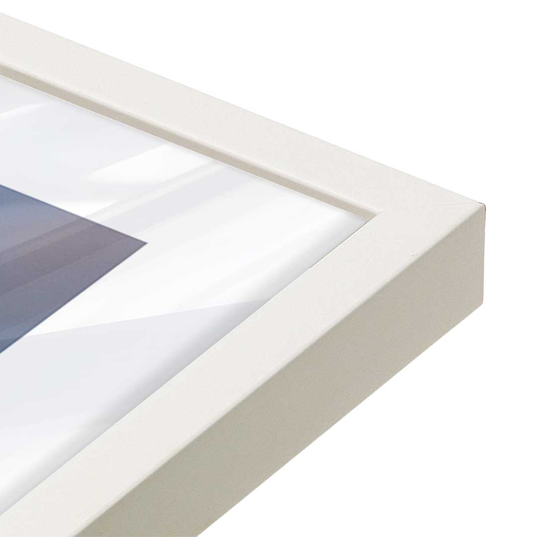 [Color:Opaque White], Picture of art in a Opaque White frame at an angle