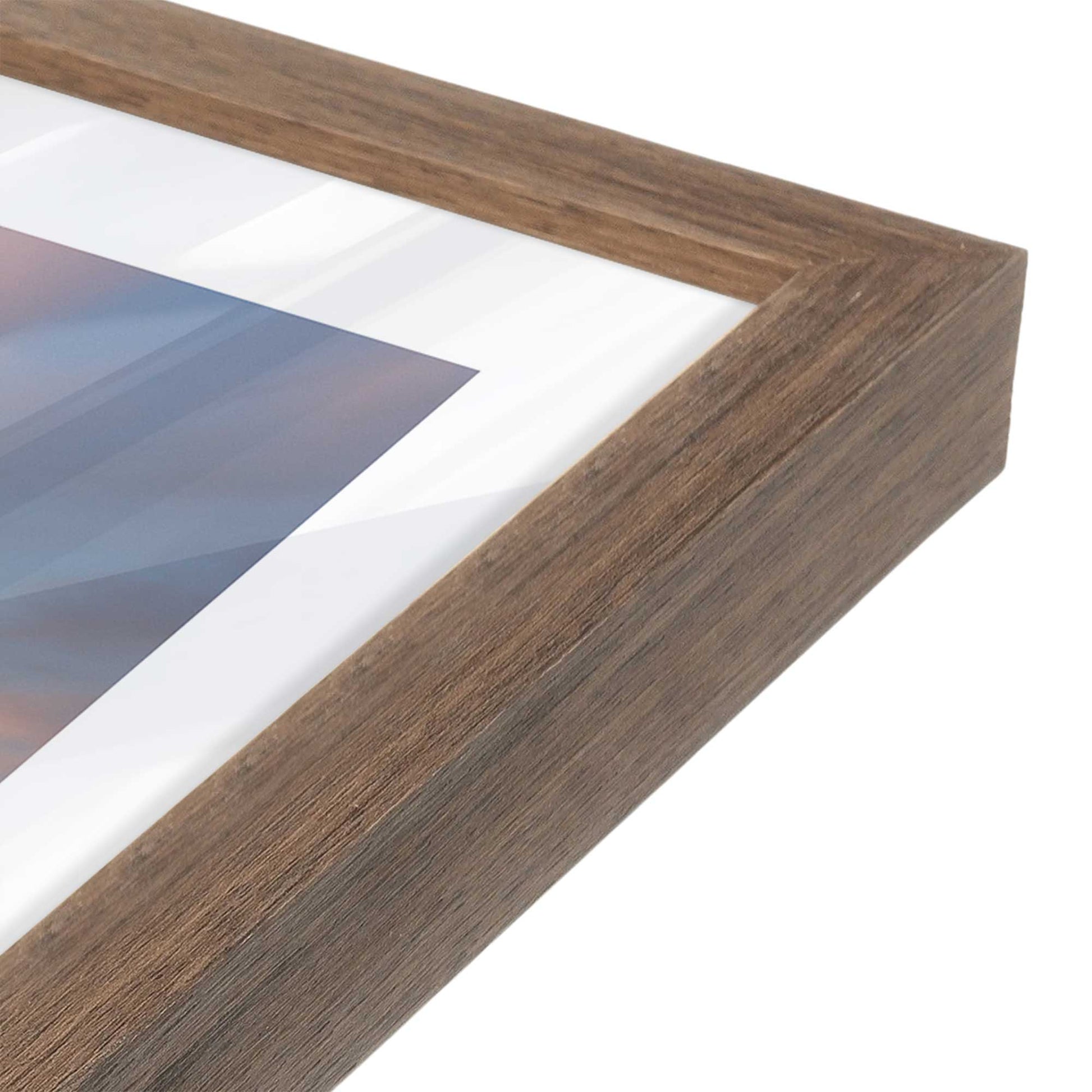 [Color:Walnut], Picture of art in a Walnut frame at an angle