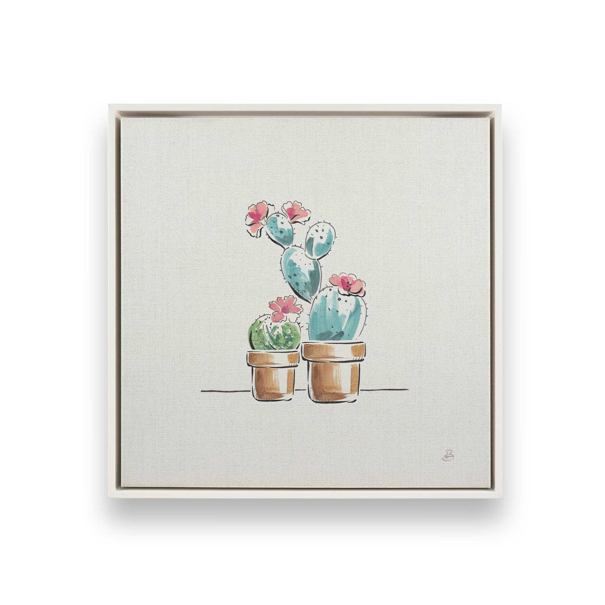 [Color:Opaque White], Picture of art in a White frame