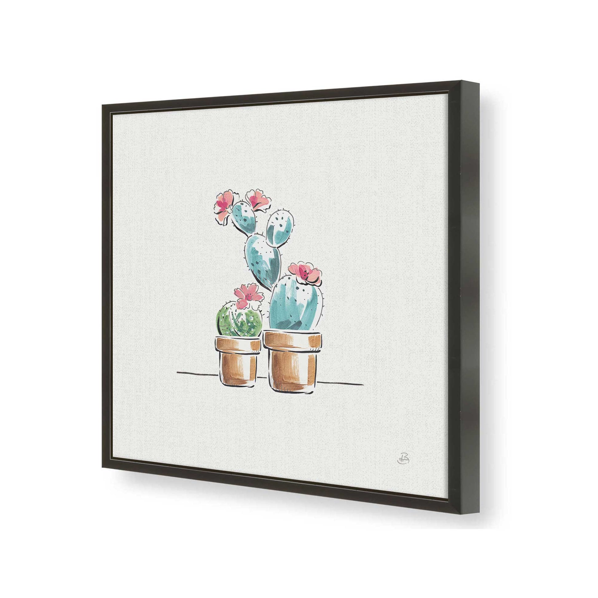 [Color:Satin Black], Picture of art in a Satin Black frame of the corner