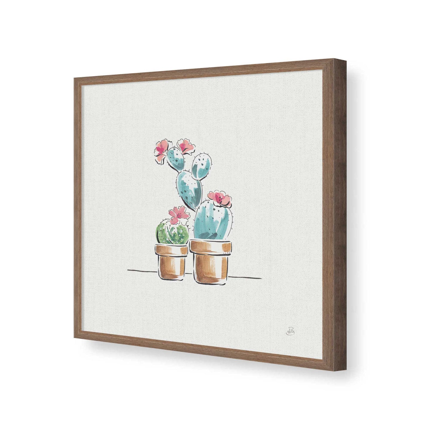 [Color:Walnut], Picture of art in a Walnut frame of the corner