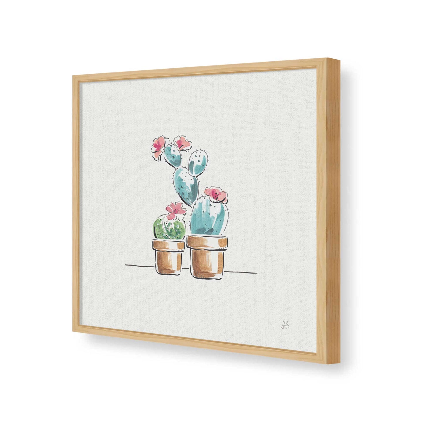[Color:American Maple], Picture of art in a American Maple frame of the corner