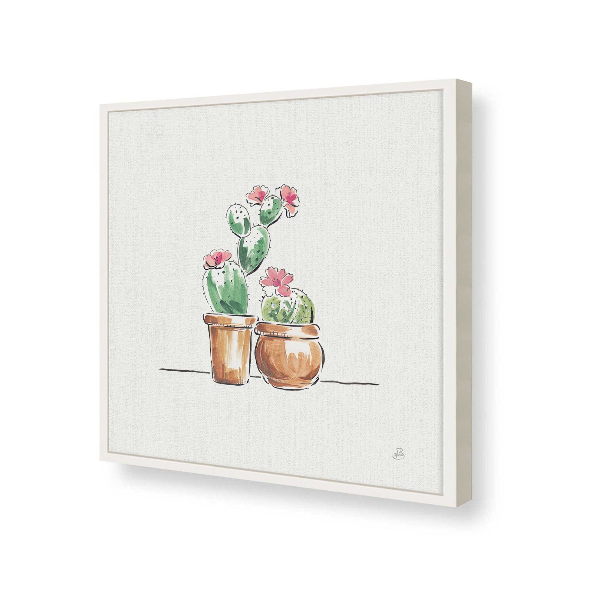 [Color:Opaque White], Picture of art in a Opaque White frame of the corner