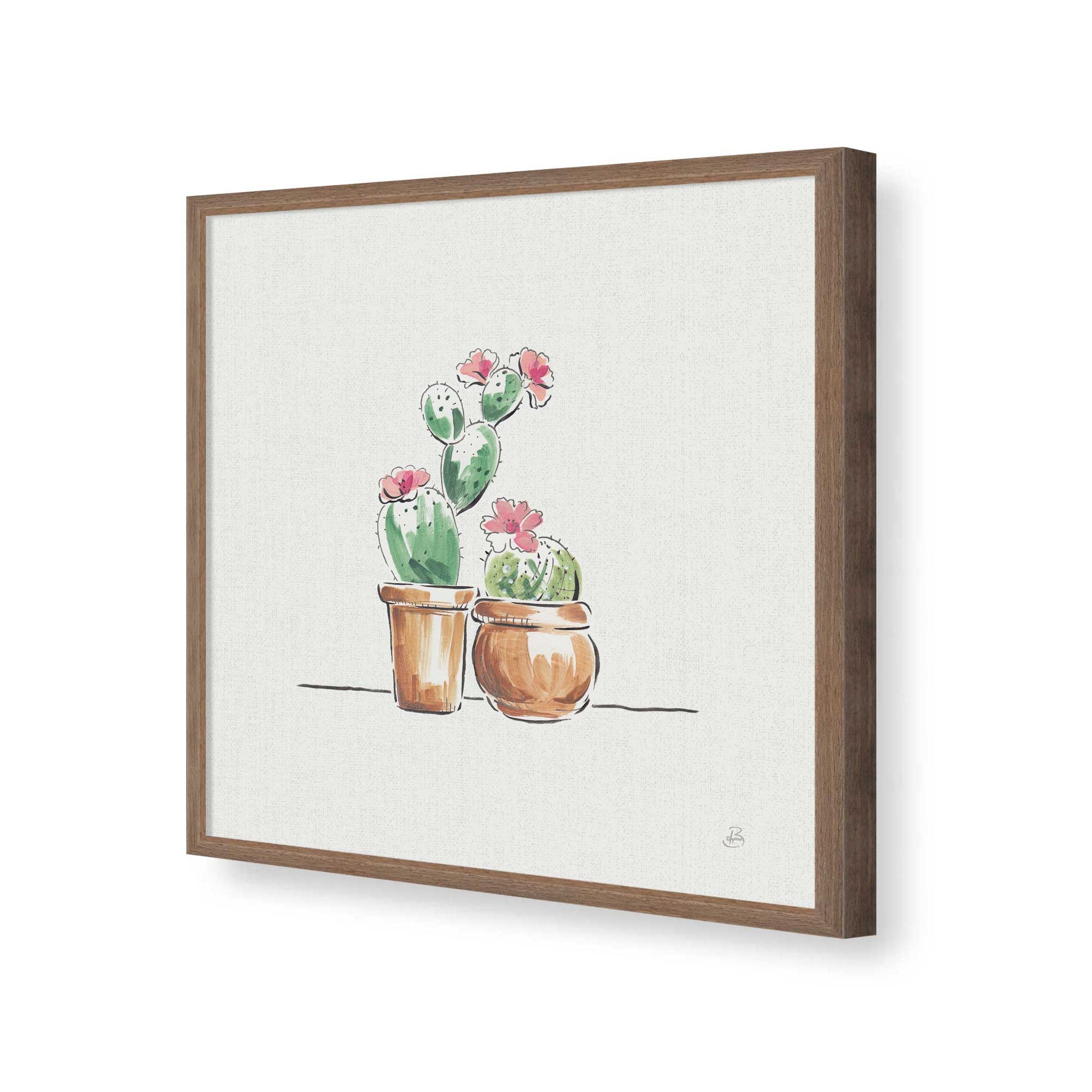 [Color:Walnut], Picture of art in a Walnut frame of the corner