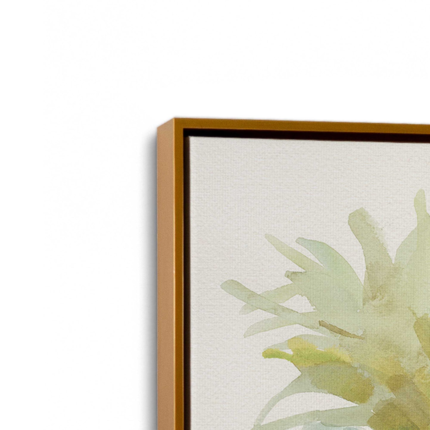 [Color:Polished Gold], Picture of art in a Polished Gold frame at an angle