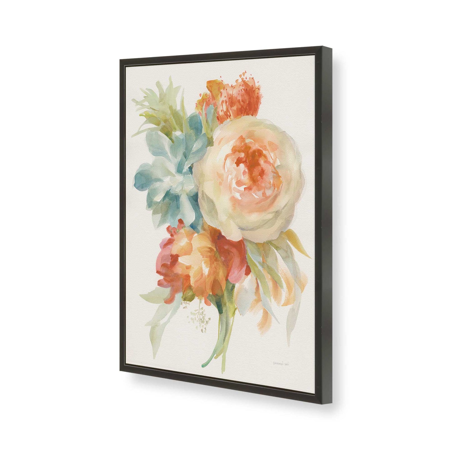 [Color:Satin Black], Picture of art in a Satin Black frame of the corner