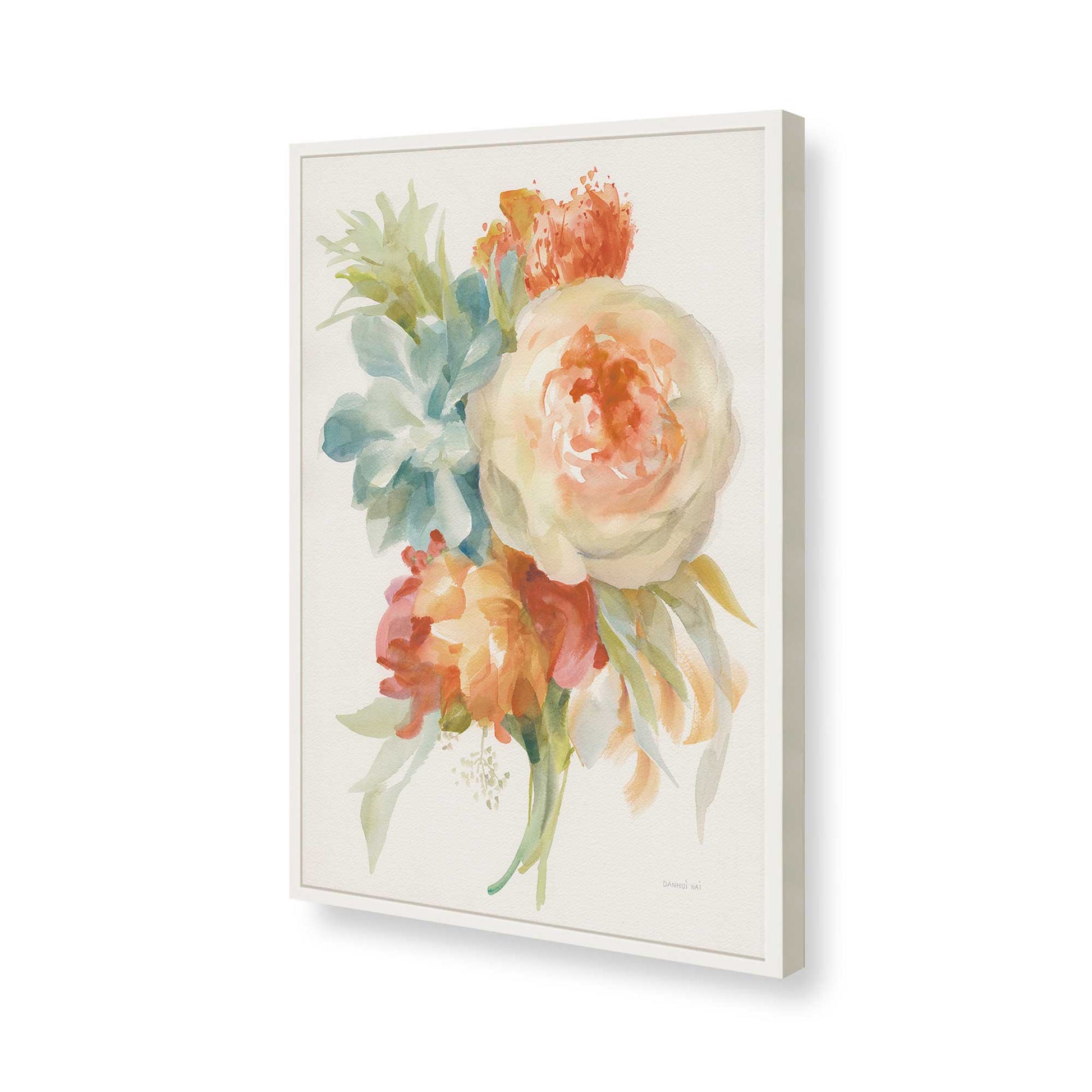 [Color:Opaque White], Picture of art in a Opaque White frame of the corner