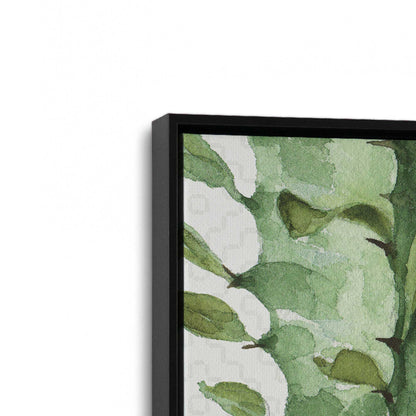 [Color:Satin Black], Picture of art in a Satin Black frame at an angle