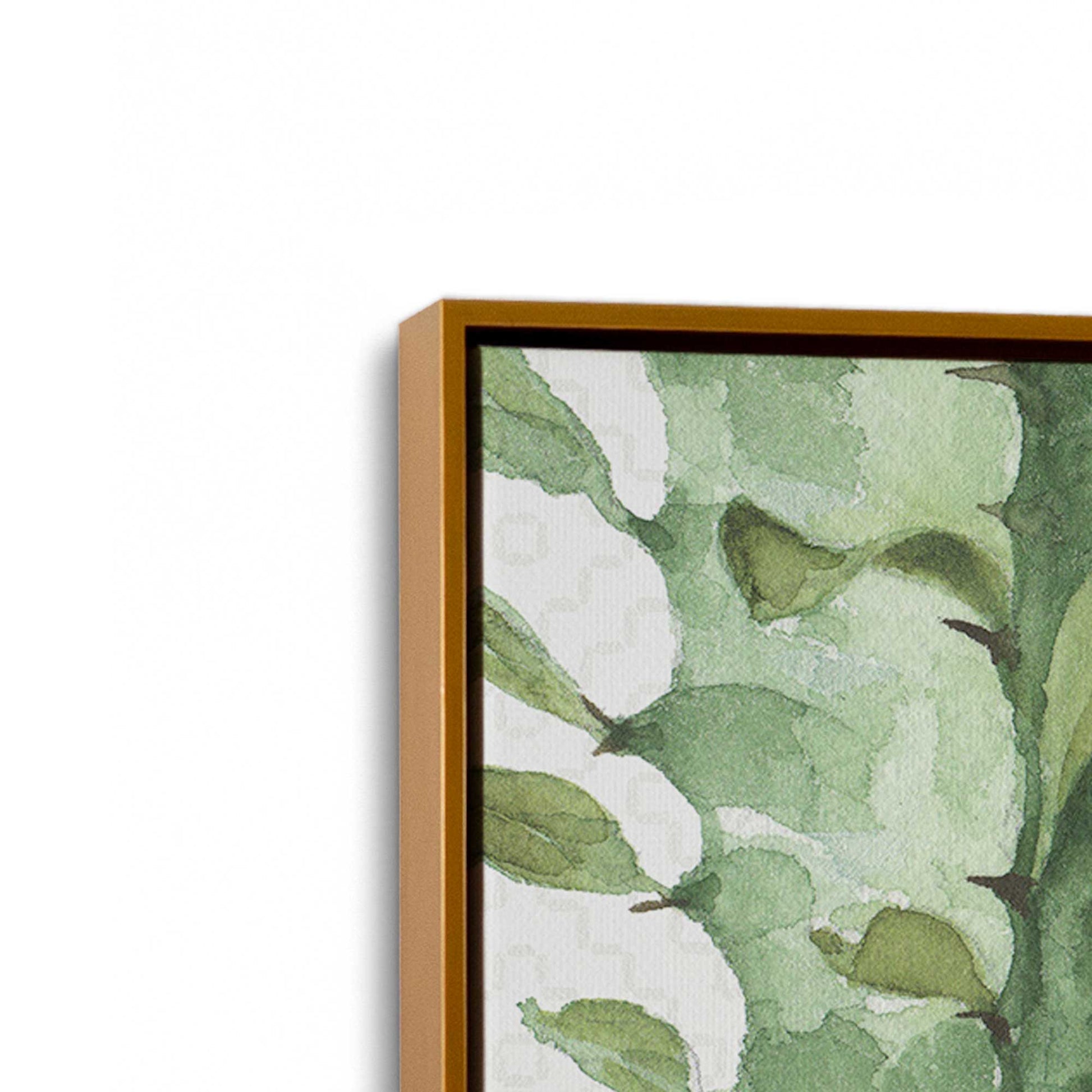 [Color:Polished Gold], Picture of art in a Polished Gold frame at an angle