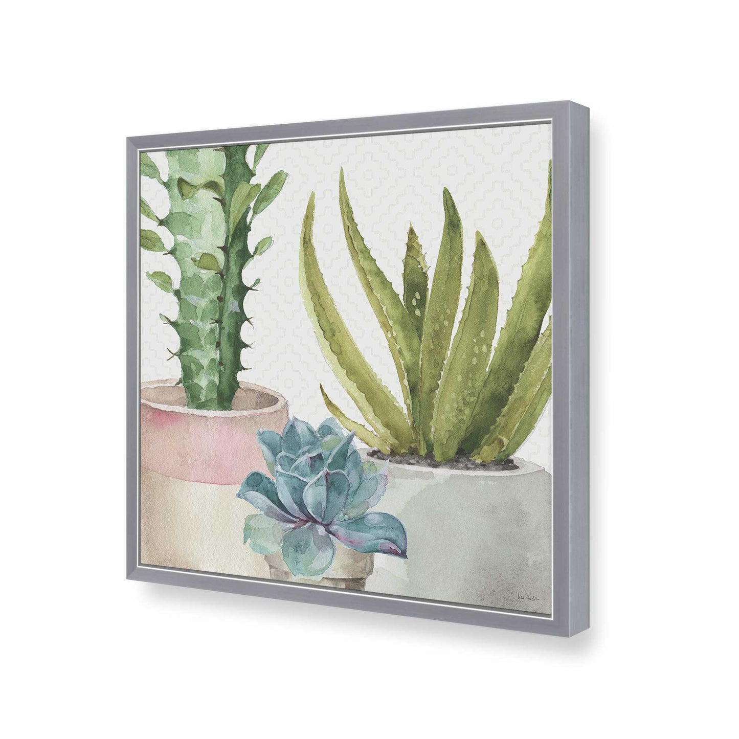 [Color:Polished Chrome], Picture of art in a Polished Chrome frame of the corner