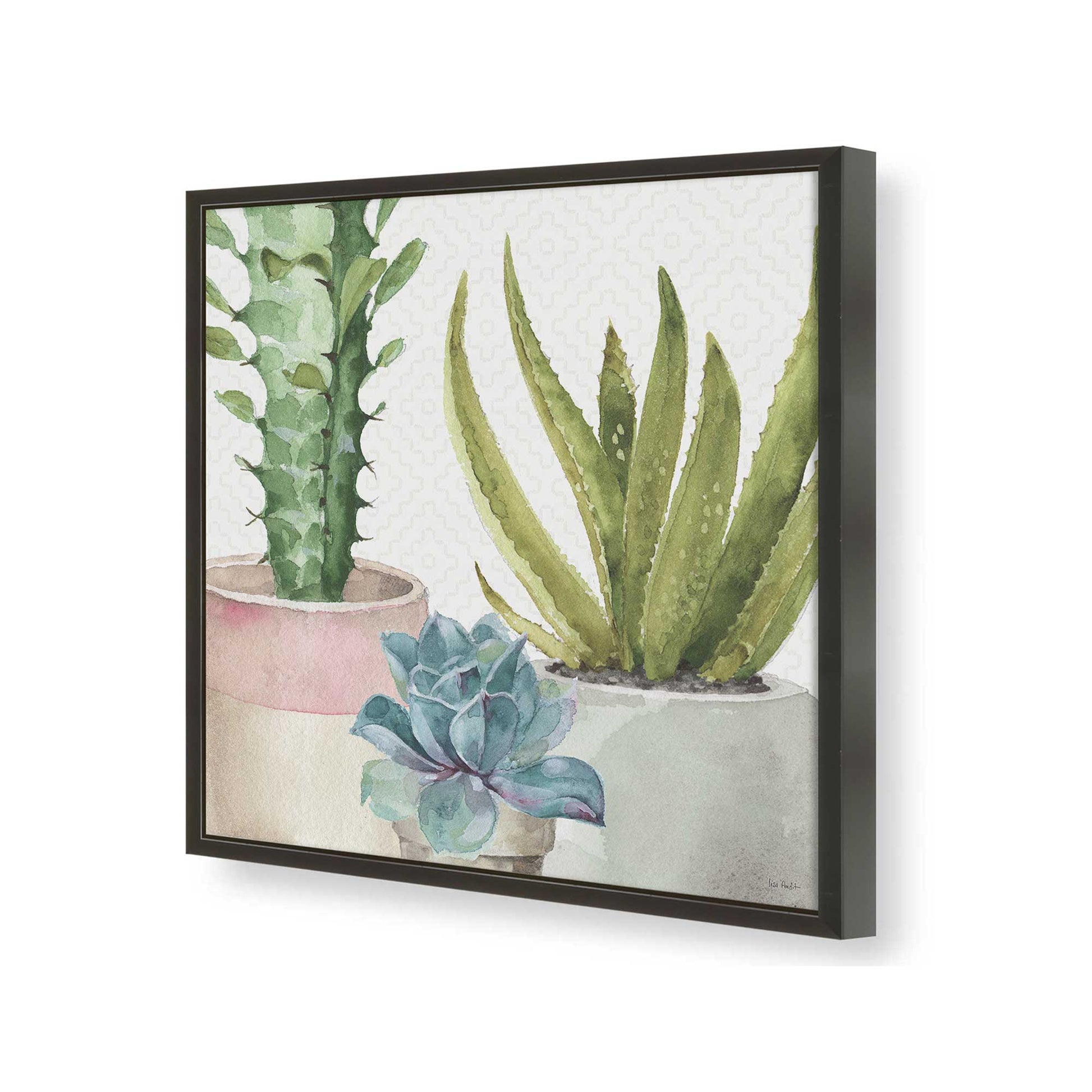 [Color:Satin Black], Picture of art in a Satin Black frame of the corner
